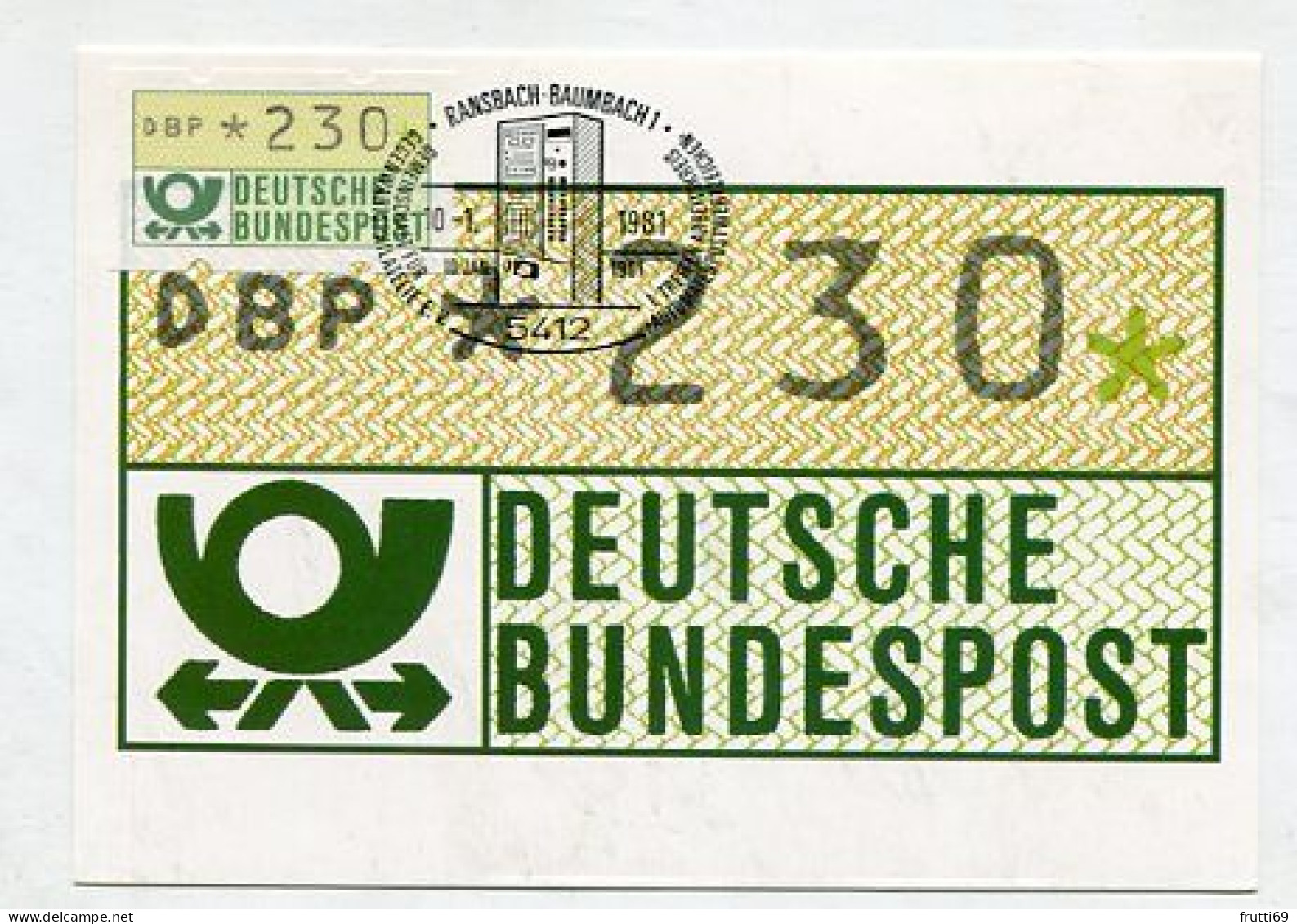 MC 211901 GERMANY - 1981 - Automaten-Postwertzeichen - 1981-2000