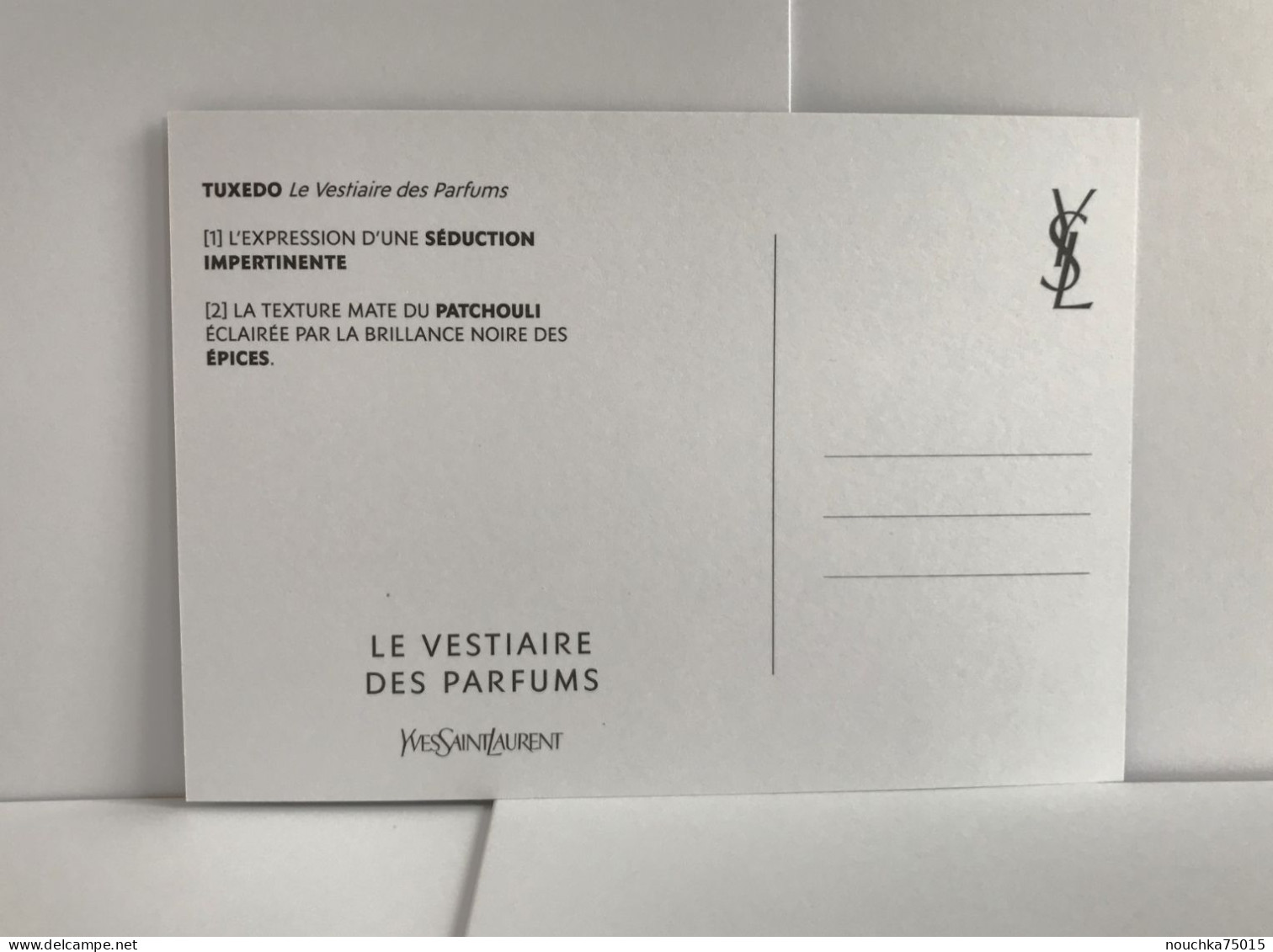 YSL (Yves Saint Laurent) - Le Vestiaire Des Parfums, Tuxedo, Carte Portale - Profumeria Moderna (a Partire Dal 1961)