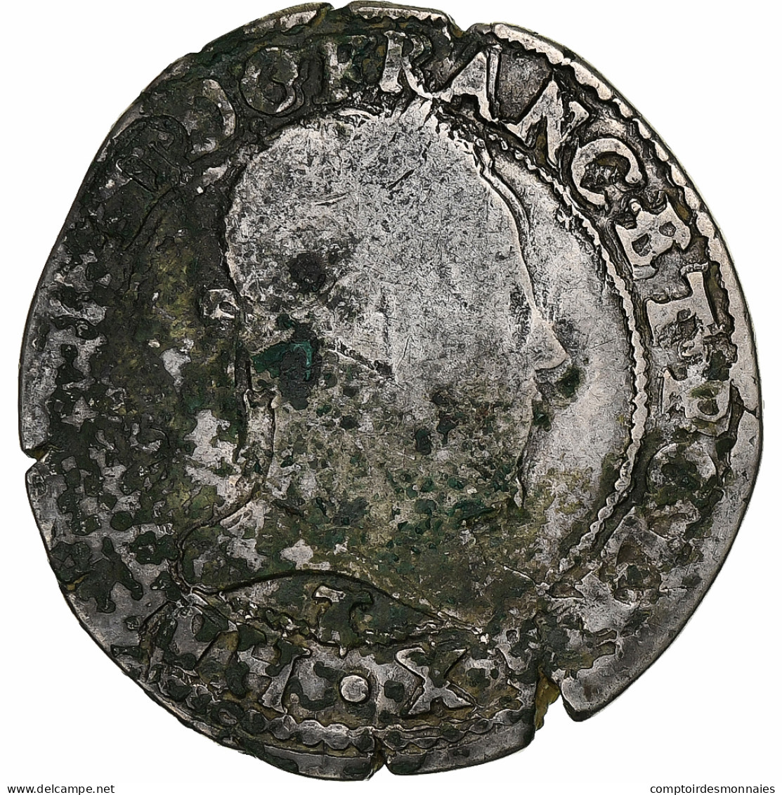 France, Henri III, 1/2 Franc, 1587, Nantes, Argent, B+, Gadoury:487 - 1574-1589 Heinrich III.