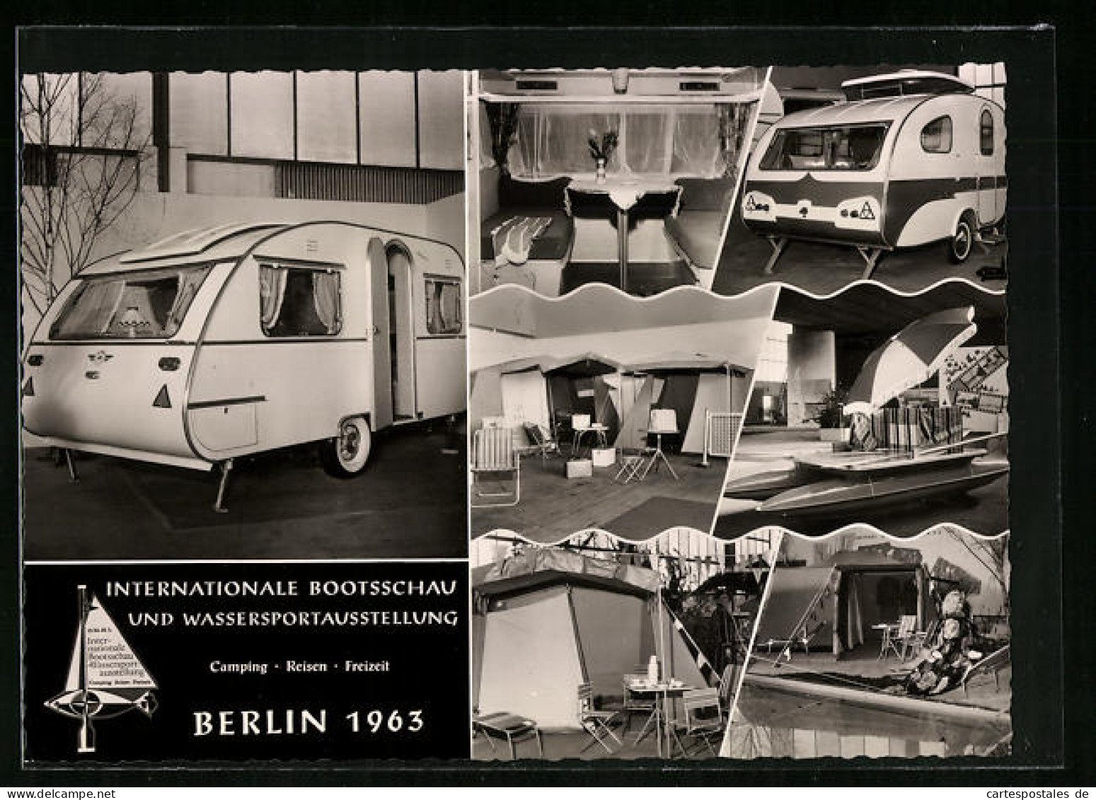 AK Berlin, Internationale Bootsschau Und Wassersportausstellung, 1963, Ansichten Von Campern  - Expositions