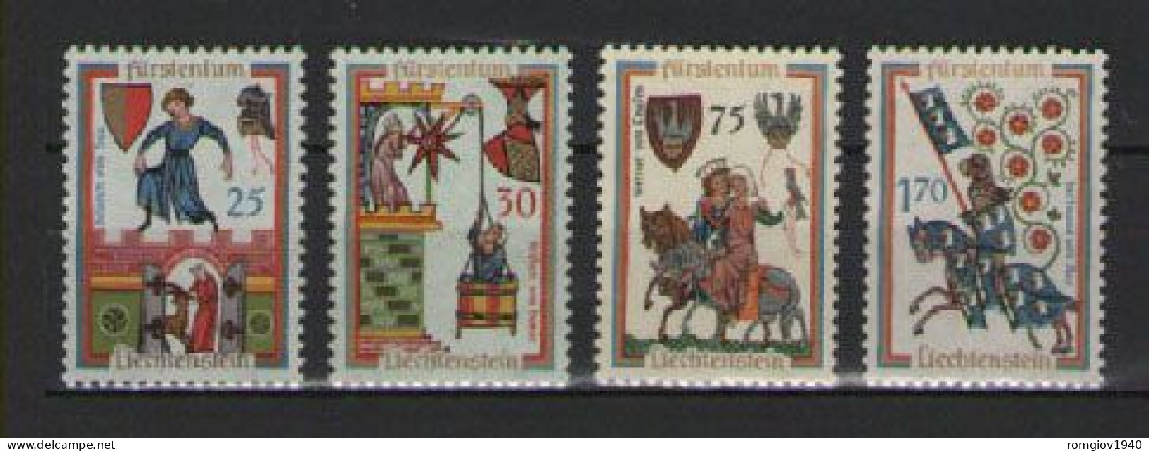LIECHTENSTEIN  1963 . MENESTRELLI  UNIF. 383-386  MNH XF - Unused Stamps