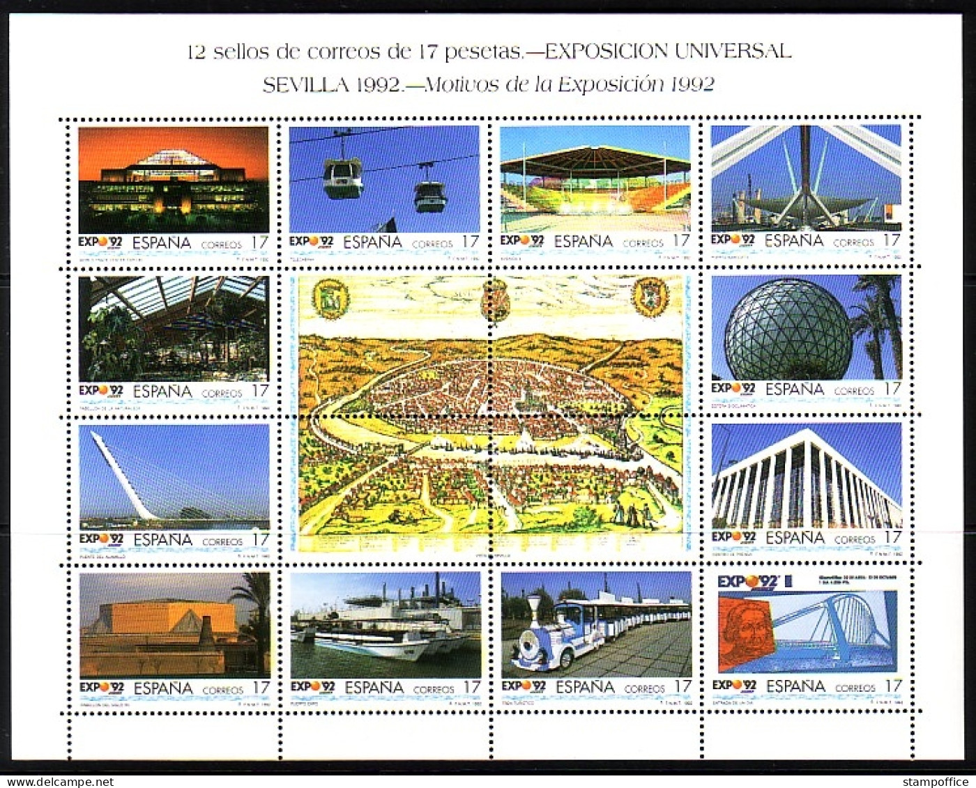 SPANIEN MI-NR. 3036-3059 POSTFRISCH KLEINBOGENSATZ EXPO 1992 SEVILLA - Blocs & Feuillets