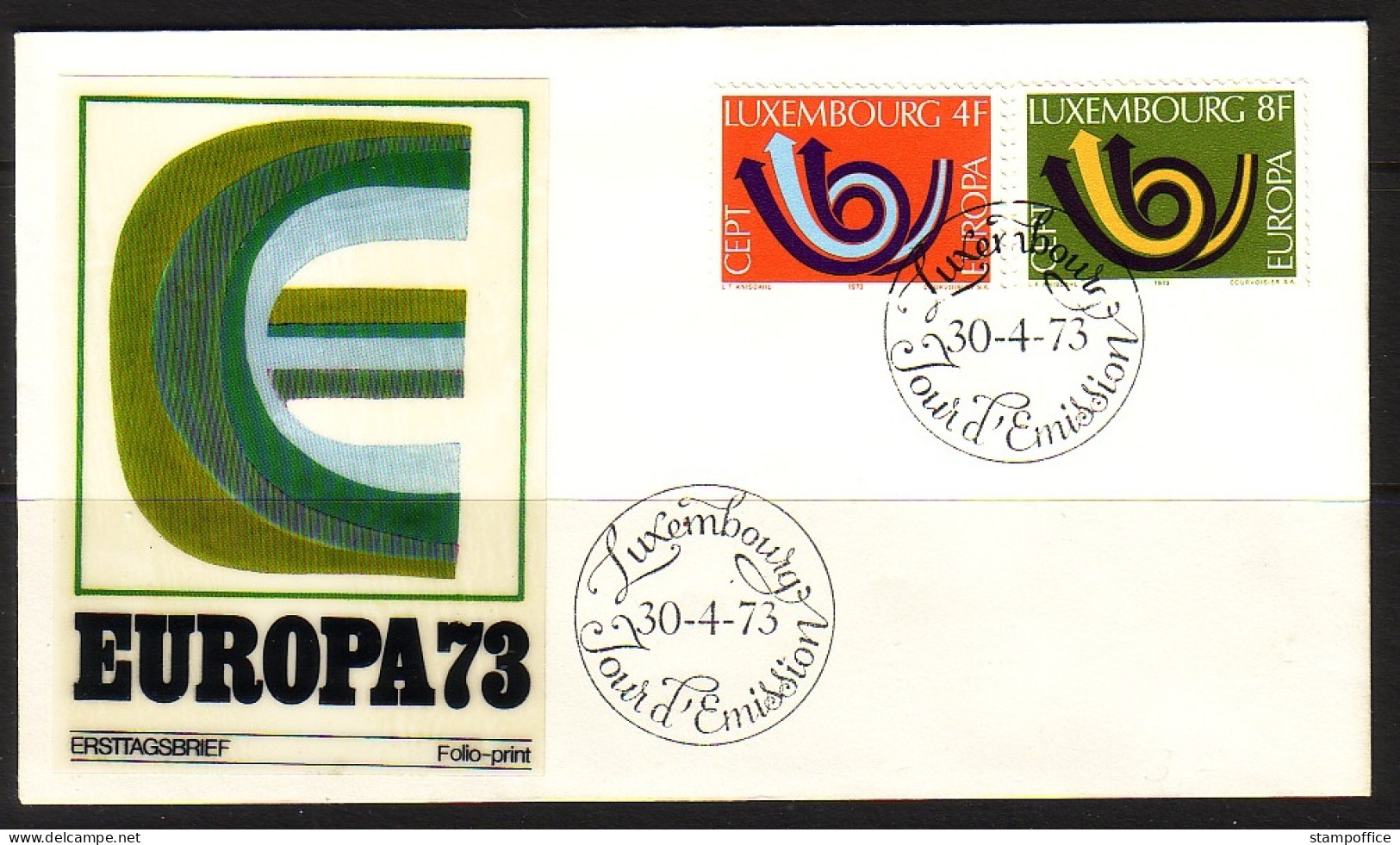 LUXEMBOURG MI-NR. 862-863 FDC EUROPA 1973 - 1973
