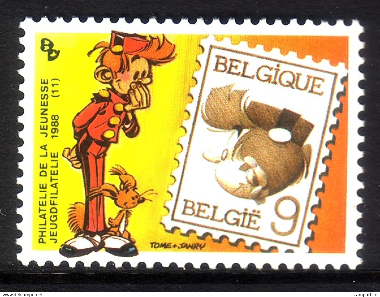 BELGIEN MI-NR. 2354 POSTFRISCH(MINT) JUGENDPHILATELIE 1988 COMICFIGUR SPIROU MARKE AUF MARKE - Fumetti