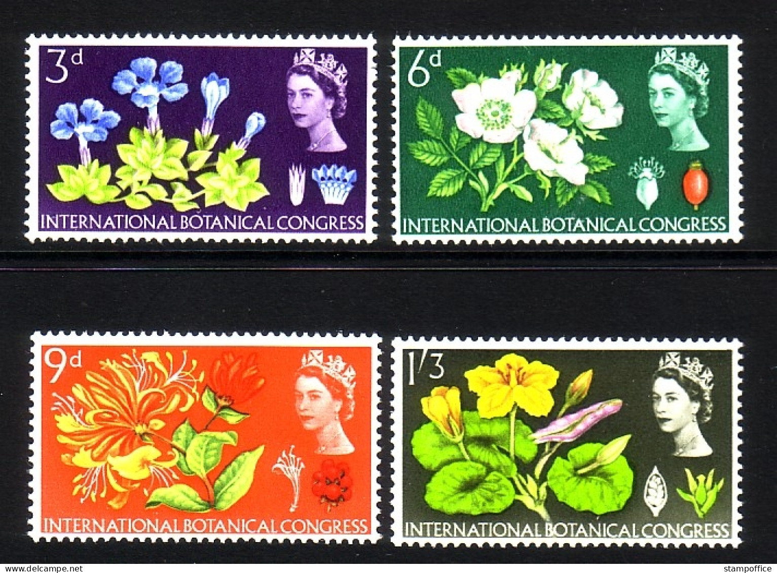 GROSSBRITANNIEN MI-NR. 378-381 X POSTFRISCH(MINT) BOTANISCHER KONGRESS EDINBURGH 1964 - Unused Stamps