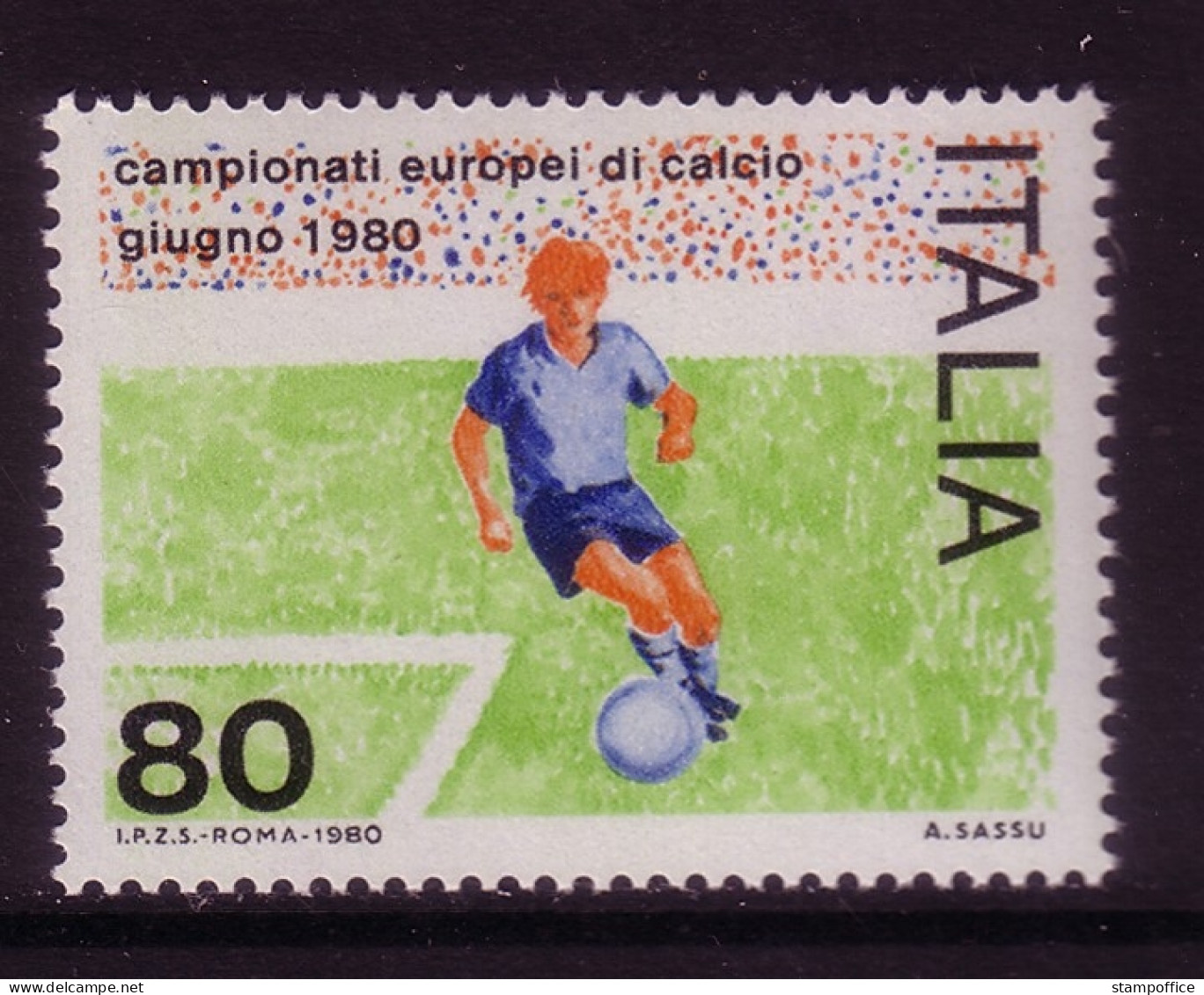 ITALIEN MI-NR. 1693 POSTFRISCH(MINT) FUSSBALL EM ITALIEN 1980 - 1971-80: Ungebraucht