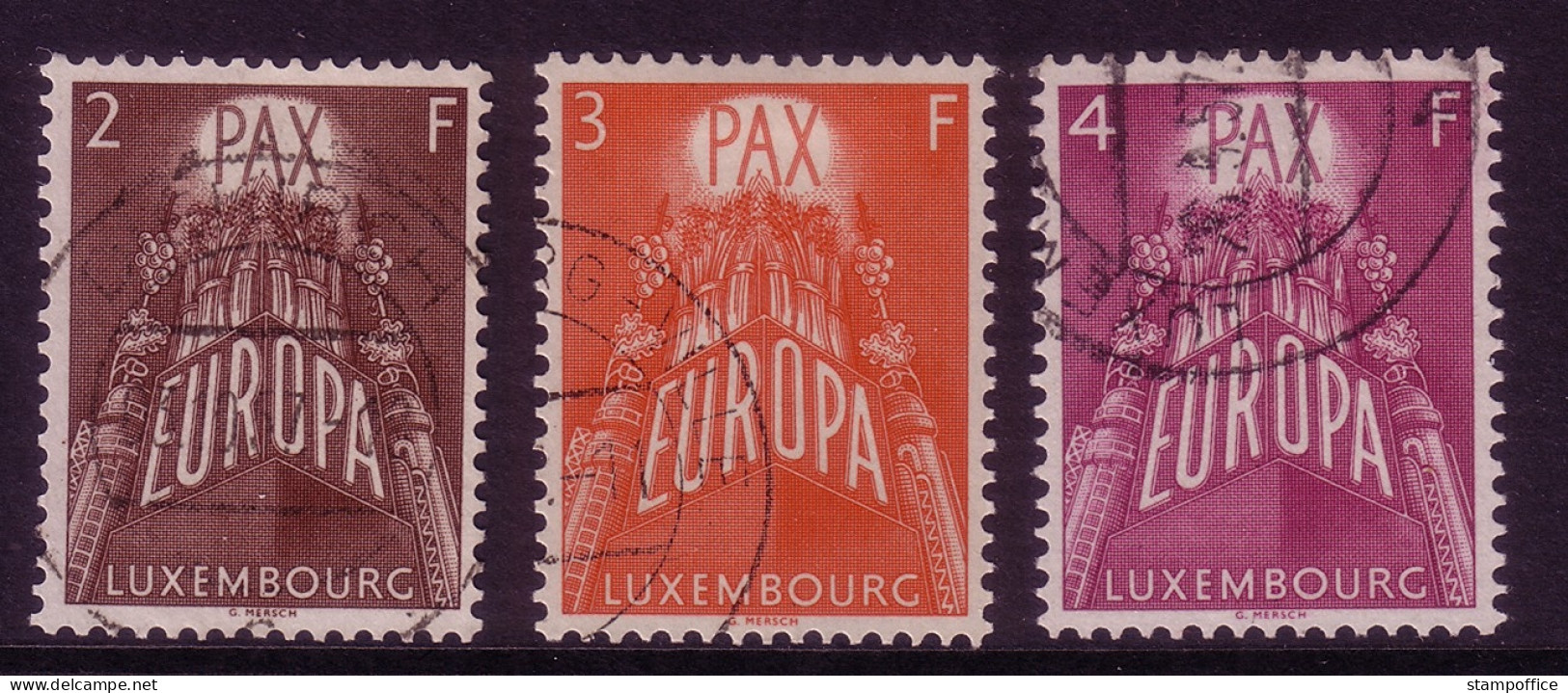 LUXEMBOURG MI-NR. 572-574 GESTEMPELT(USED) EUROPA CEPT 1957 - 1957