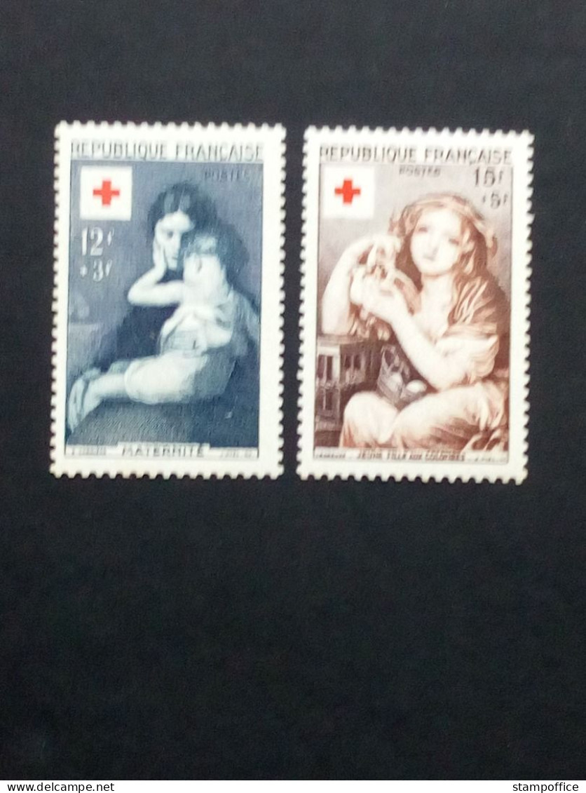 FRANKREICH MI-NR. 1032-1033 POSTFRISCH(MINT) ROTES KREUZ 1954 GEMÄLDE - Rotes Kreuz