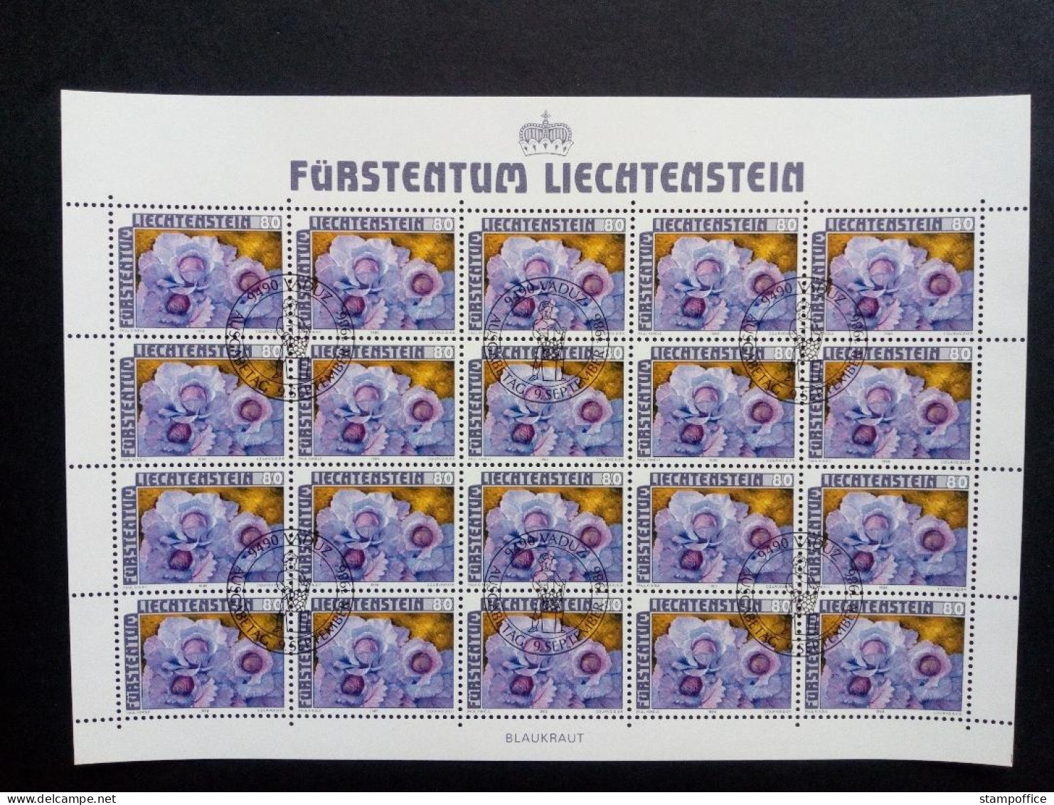 LIECHTENSTEIN MI-NR. 904-906 GESTEMPELT(USED) KLEINBOGENSATZ ACKERFRÜCHTE 1986 - Blocs & Feuillets