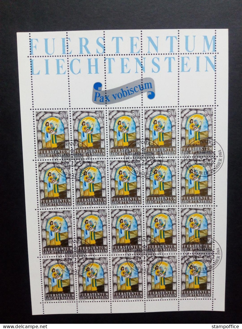 LIECHTENSTEIN MI-NR. 861-863 GESTEMPELT(USED) KLEINBOGENSATZ WEIHNACHTEN 1984 - Blocs & Feuillets