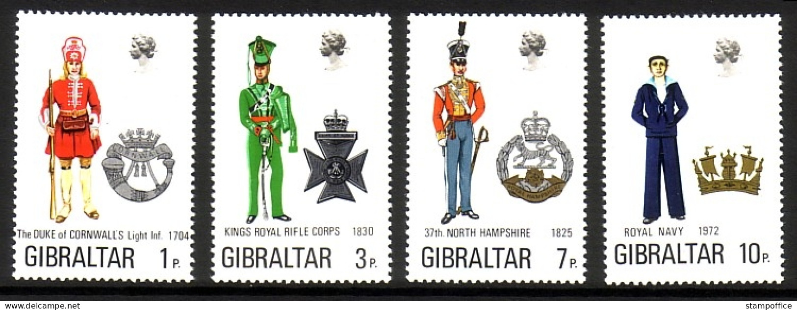 GIBRALTAR MI-NR. 279-282 POSTFRISCH(MINT) MILITÄRUNIFORMEN (IV) - Gibraltar