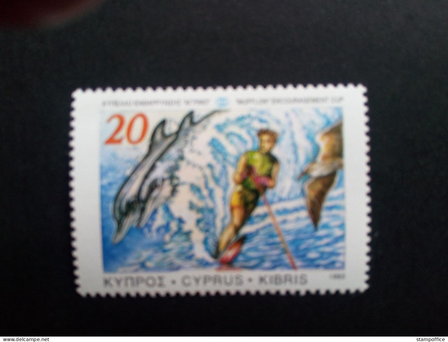 ZYPERN MI-NR. 807 I POSTFRISCH(MINT) WASSERSKILAUFWETTBEWERB 1993 INSCHRIFT MUFFLON - Unused Stamps