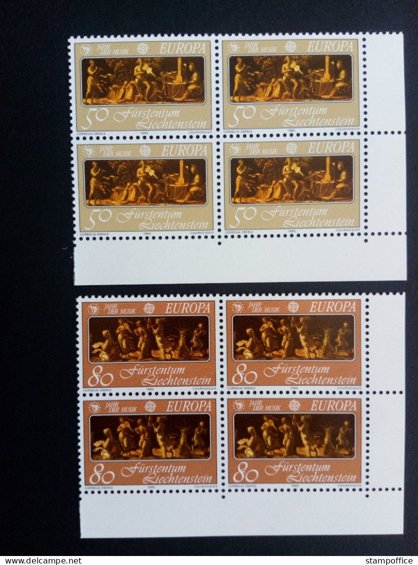 LIECHTENSTEIN MI-NR. 866-867 POSTFRISCH(MINT) 4er BLOCK EUROPA 1985 JAHR DER MUSIK - 1985