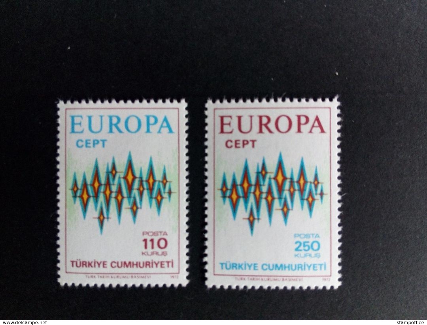 TÜRKEI MI-NR. 2253-2254 POSTFRISCH EUROPA 1972 - STERNE - 1972