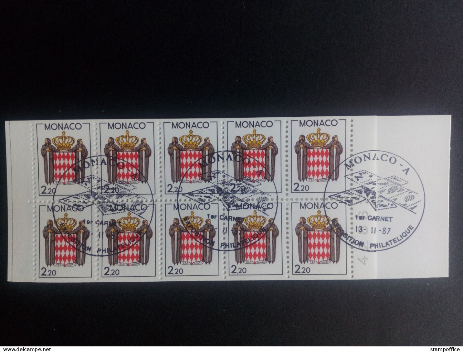 MONACO MH 0-1 O LANDESWAPPEN 1987 MIT 10 X MI-NR. 1832 - Postzegelboekjes