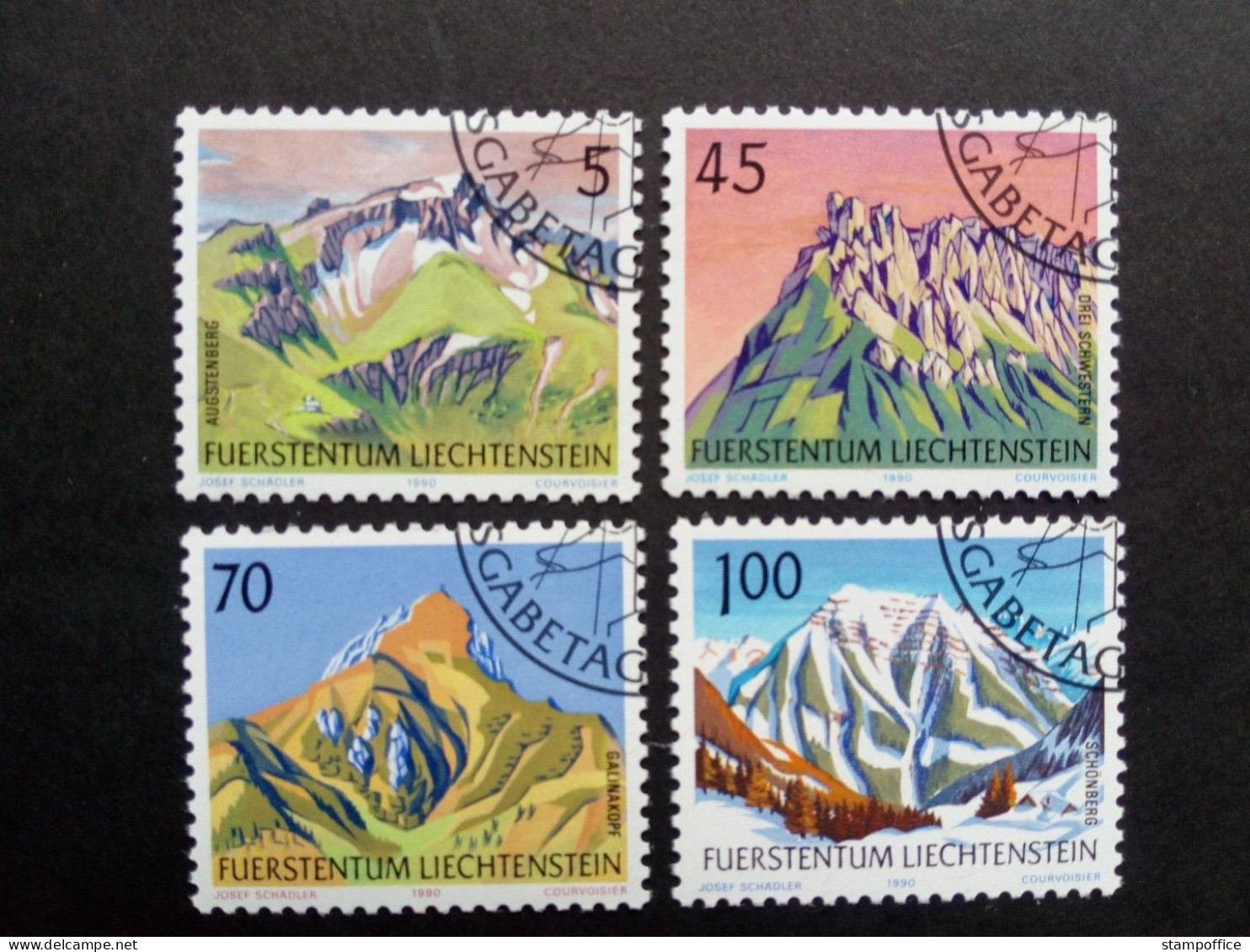 LIECHTENSTEIN MI-NR. 993-996 GESTEMPELT(USED) BERGE MOUNTAIN 1990 - Used Stamps