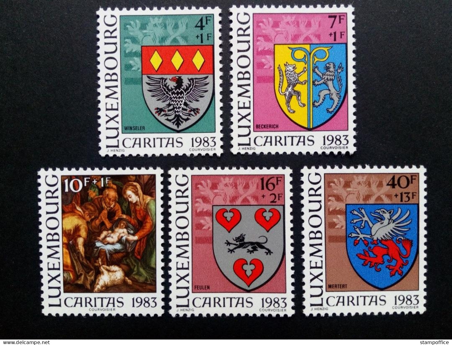 LUXEMBOURG MI-NR. 1086-1090 POSTFRISCH(MINT) CARITAS 1983 - GEMEINDEWAPPEN - Sellos