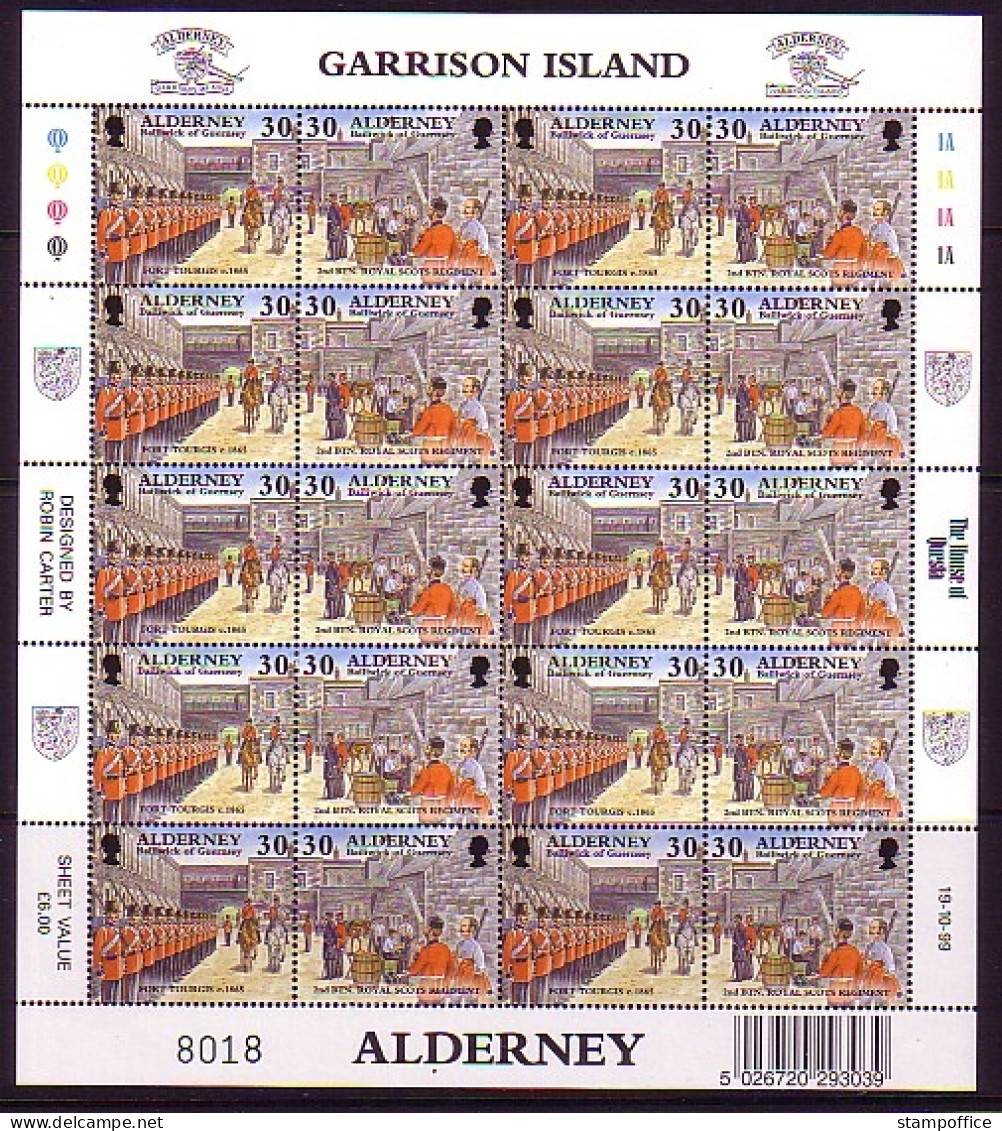 ALDERNEY MI-NR. 137-144 POSTFRISCH KLEINBOGENSATZ HISTORISCHE ENTWICKLUNG III PFERD SOLDATEN - Alderney