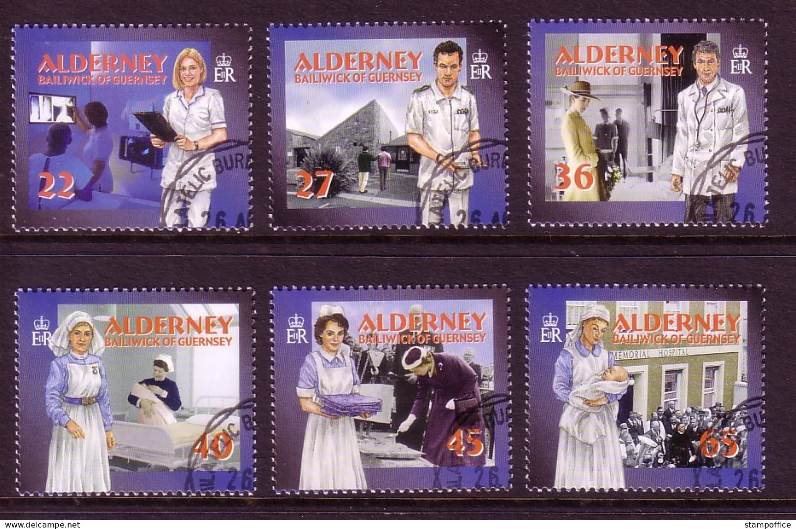 ALDERNEY MI-NR. 167-172 A GESTEMPELT(USED) SOZIALE DIENSTE(I) GESUNDHEITSWESEN 2001 - Alderney