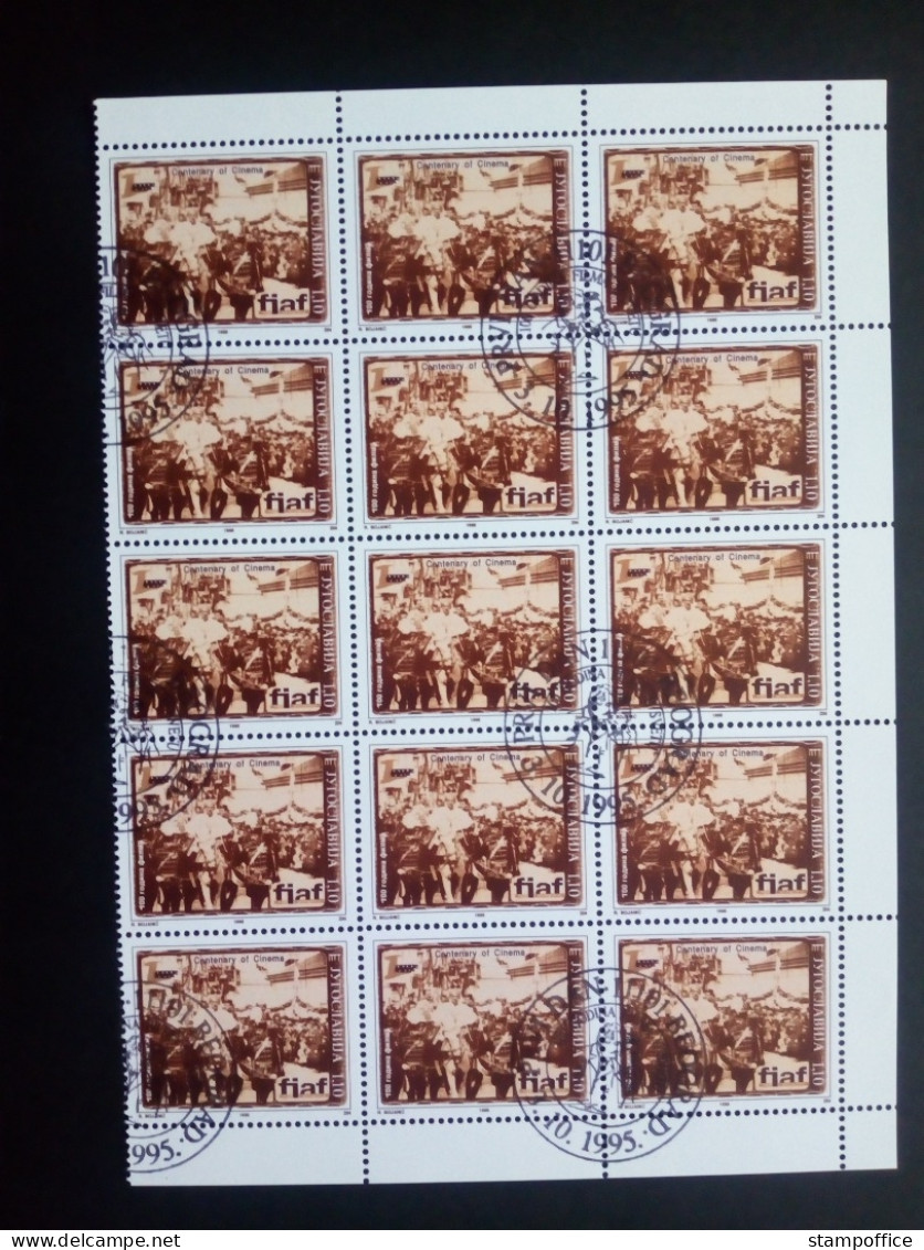 JUGOSLAWIEN MI-NR. 2733-2734 GESTEMPELT BOGENTEIL(15) 100 JAHRE KINO 1995 - Used Stamps