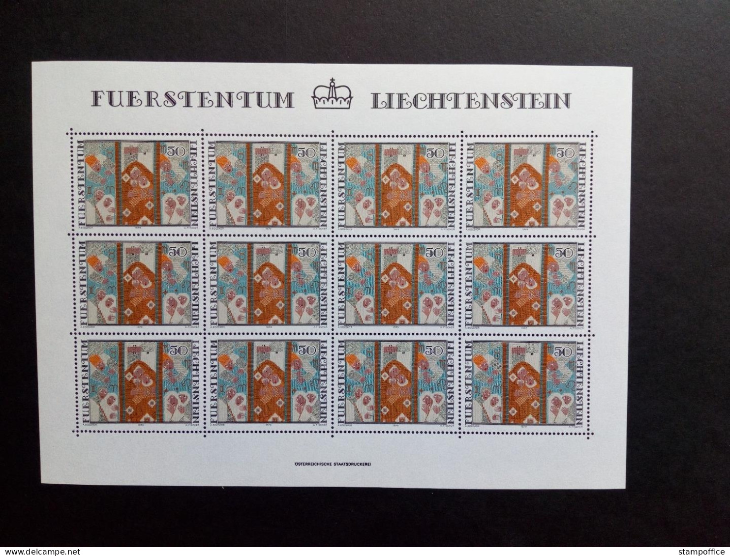 LIECHTENSTEIN MI-NR. 738-740 POSTFRISCH(MINT) KLEINBOGENSATZ WEIHNACHTEN 1979 - STICKEREIEN - Blocs & Feuillets