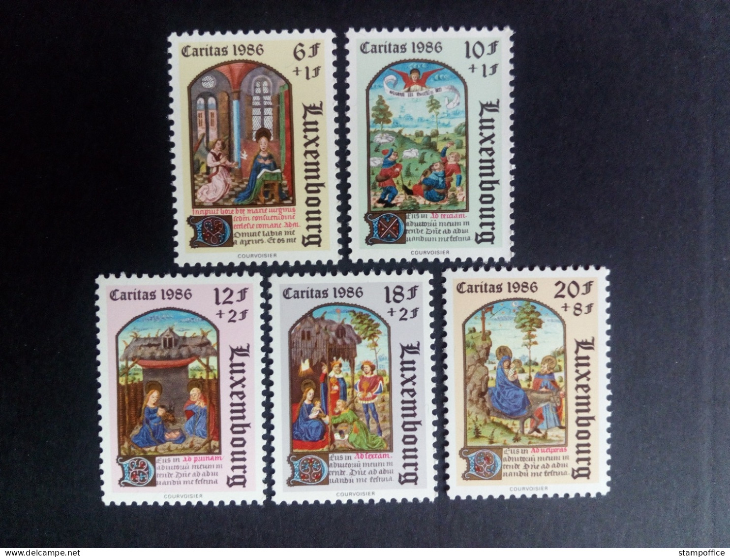 LUXEMBOURG MI-NR. 1163-1167 POSTFRISCH(MINT) CARITAS 1986 MINIATUREN VON STUNDENBÜCHERN (I) - Neufs