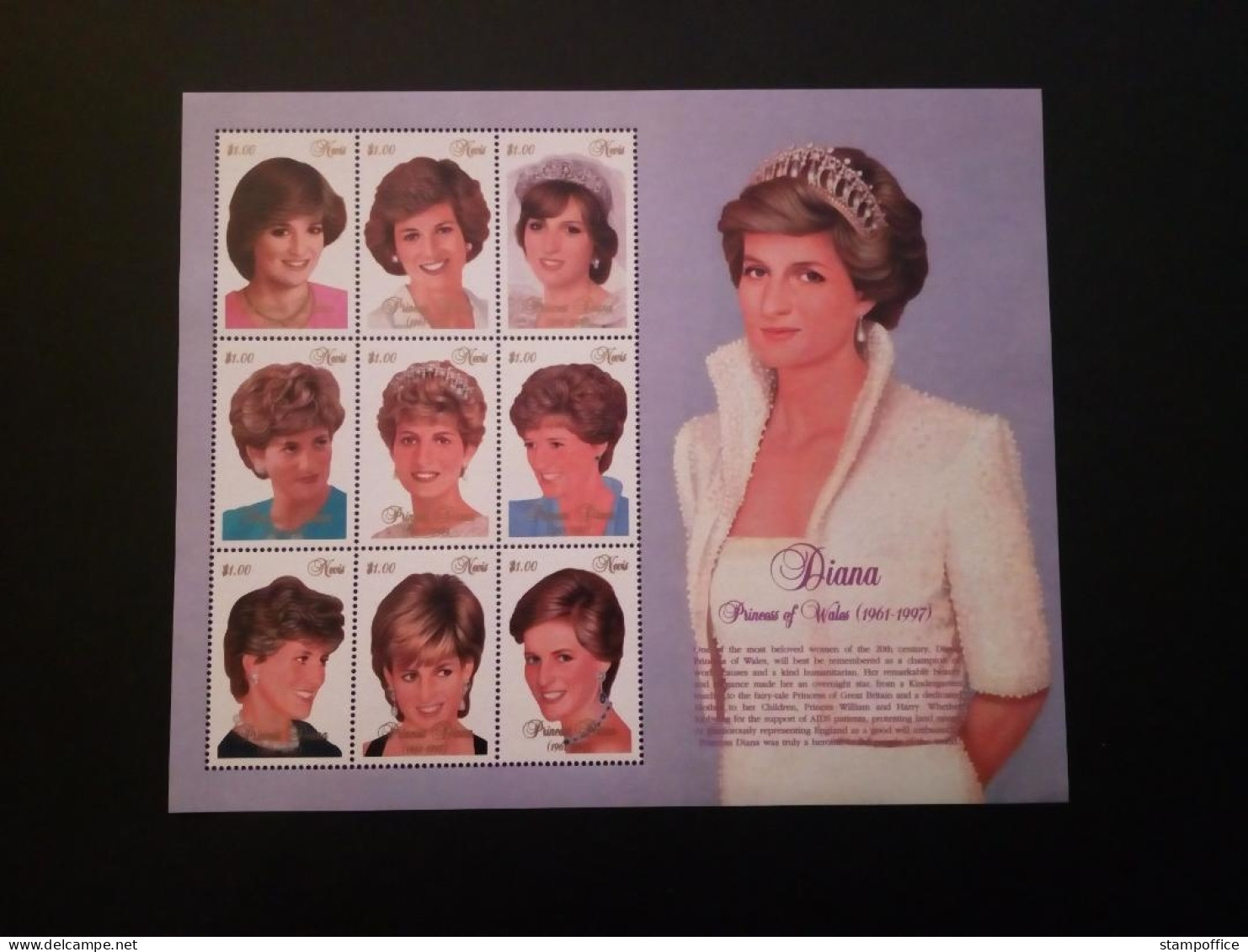 NEVIS MI-NR. 1158-1166 POSTFRISCH(MINT) TOD VON PRINZESSIN DIANA 1997 - St.Kitts And Nevis ( 1983-...)