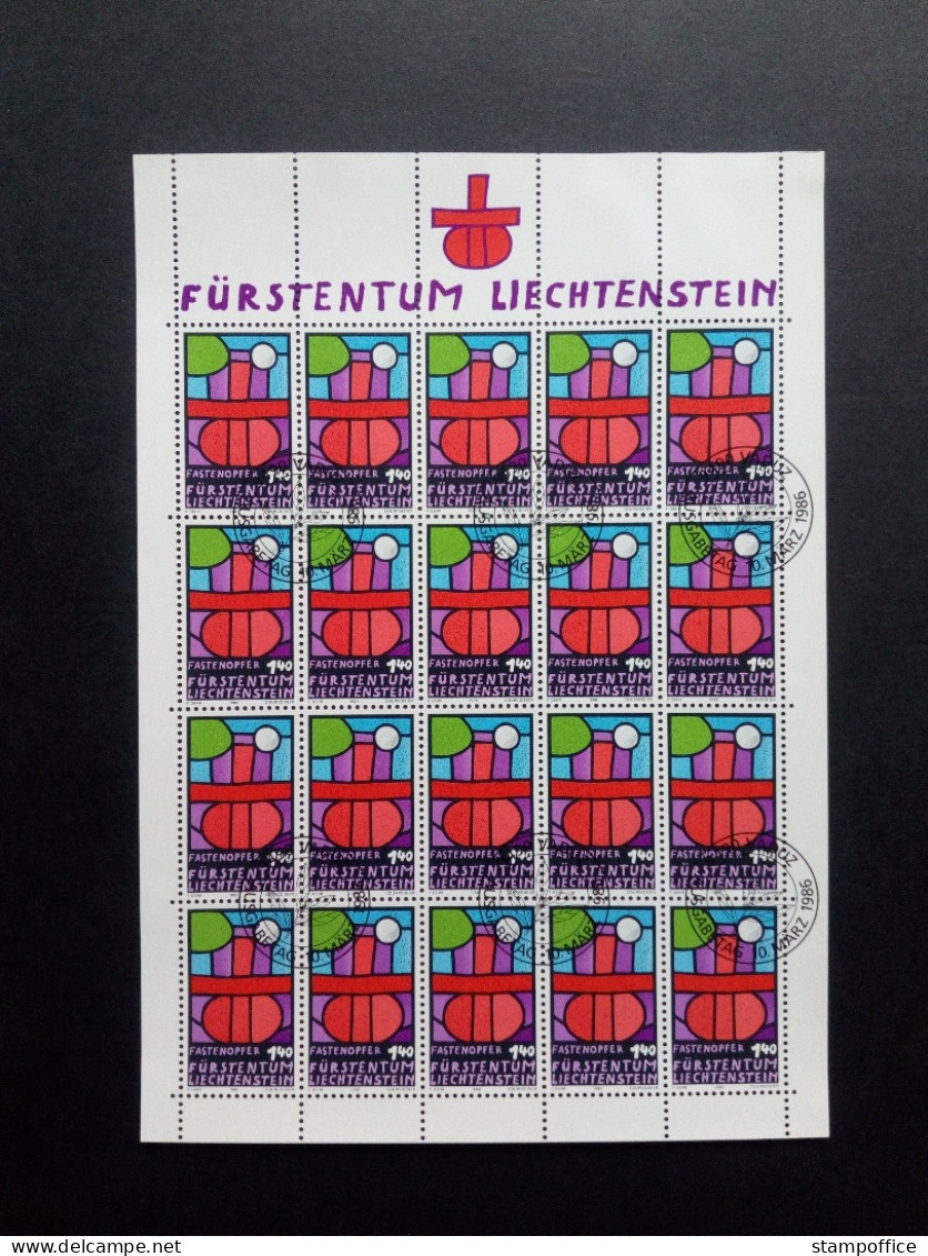 LIECHTENSTEIN MI-NR. 895 O KLEINBOGEN FASTENOPFER 1986 - Blocs & Feuillets