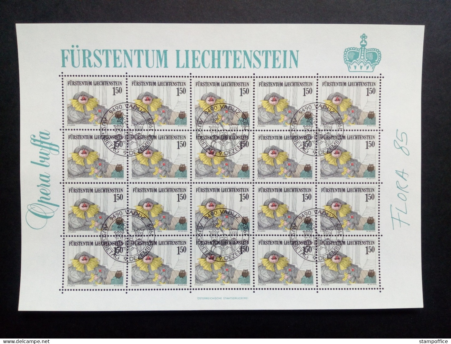 LIECHTENSTEIN MI-NR. 887-889 GESTEMPELT(USED) KLEINBOGENSATZ THEATER 1985 - Theater