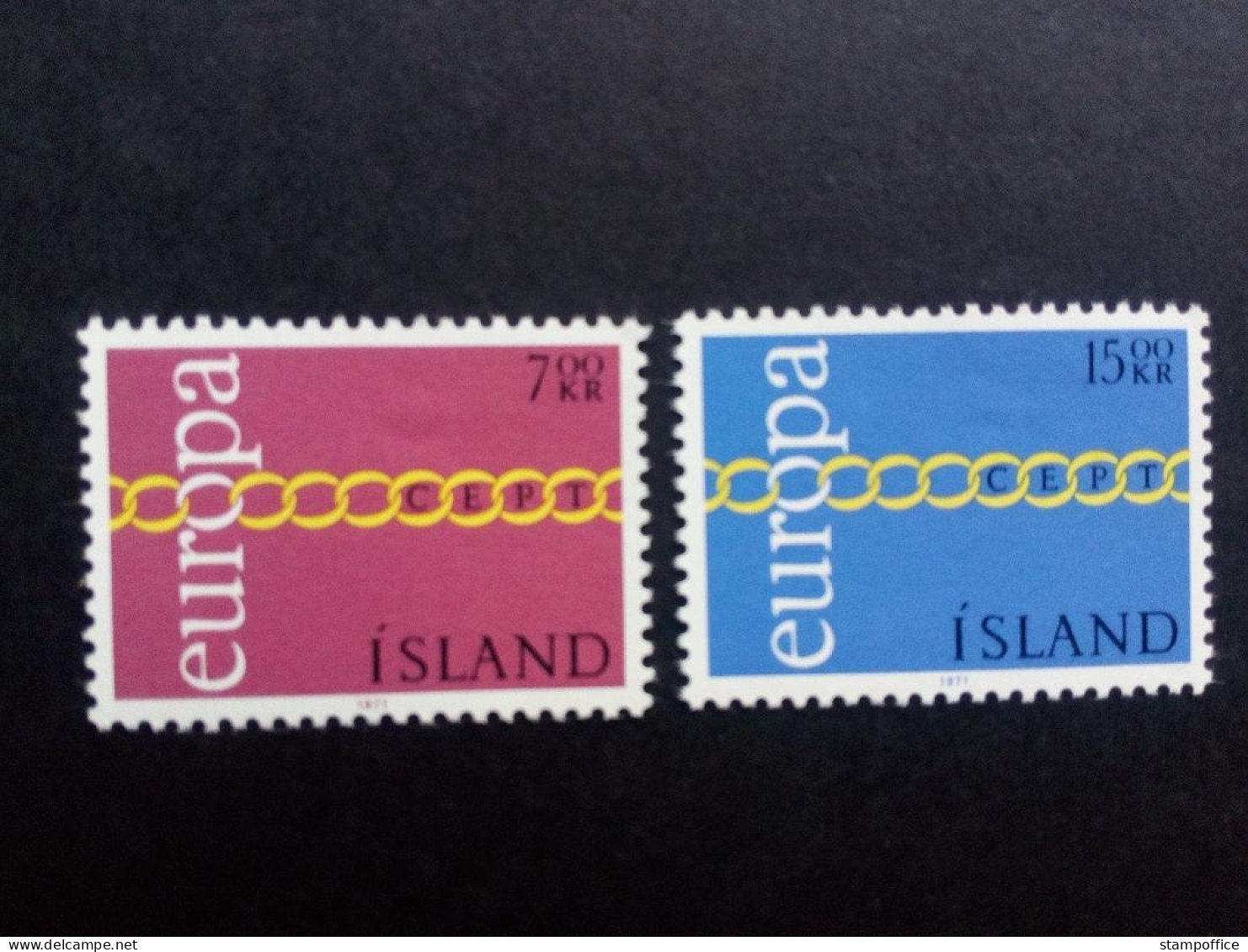 ISLAND MI-NR. 451-452 POSTFRISCH(MINT) EUROPA 1971 KETTE - 1971