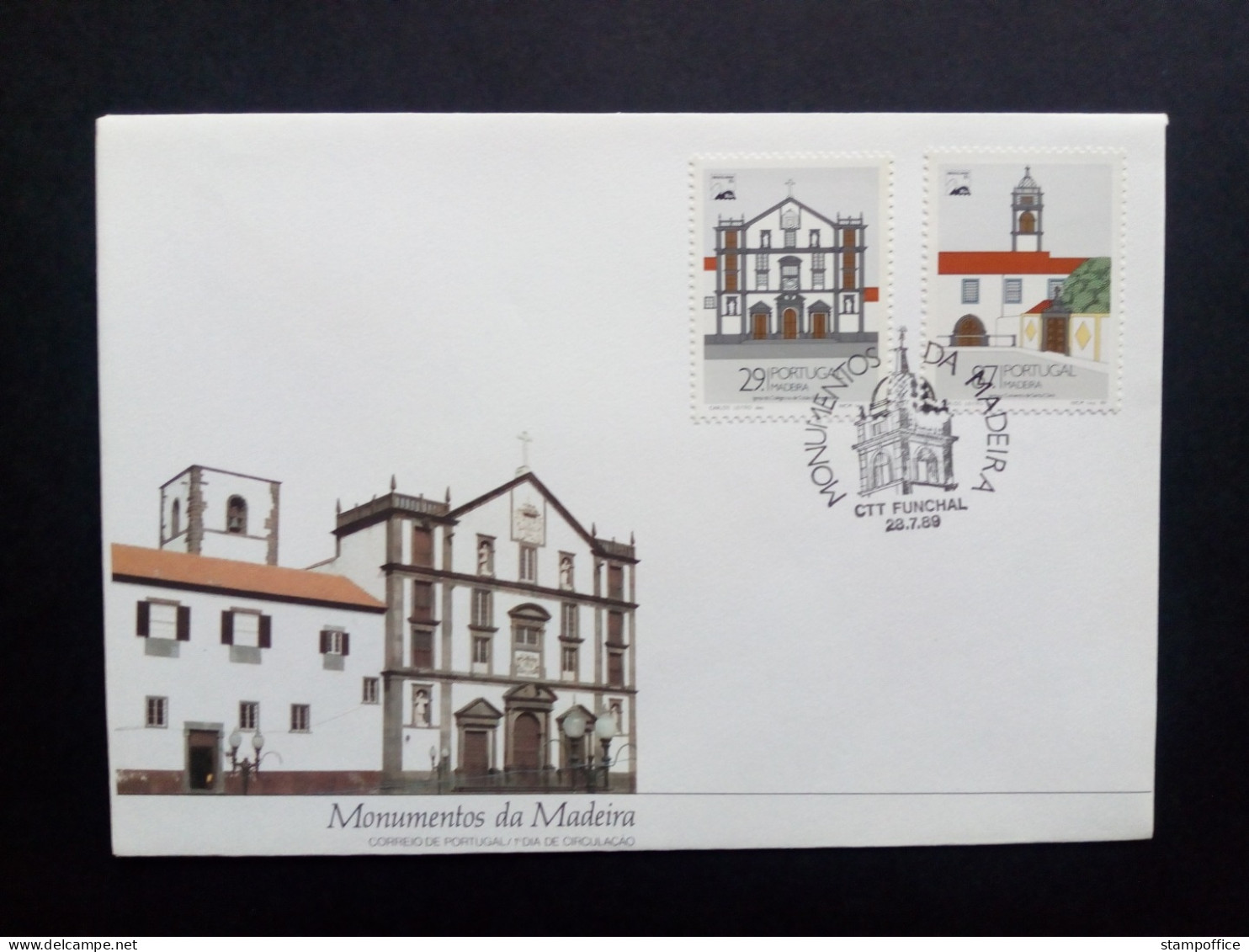 MADEIRA MI-NR. 127-128 FDC BRIEFMARKENAUSSTELLUNG BRASILIANA`89 RIO DE JANEIRO - Madeira