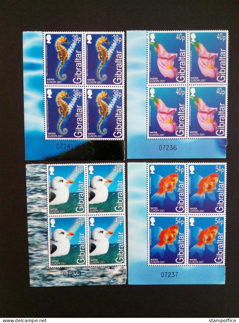 GIBRALTAR MI-NR. 962-965 POSTFRISCH(MINT) 4er BLOCK EUROPA 2001 WASSER SEEPFERDCHEN MÖWE - 2001