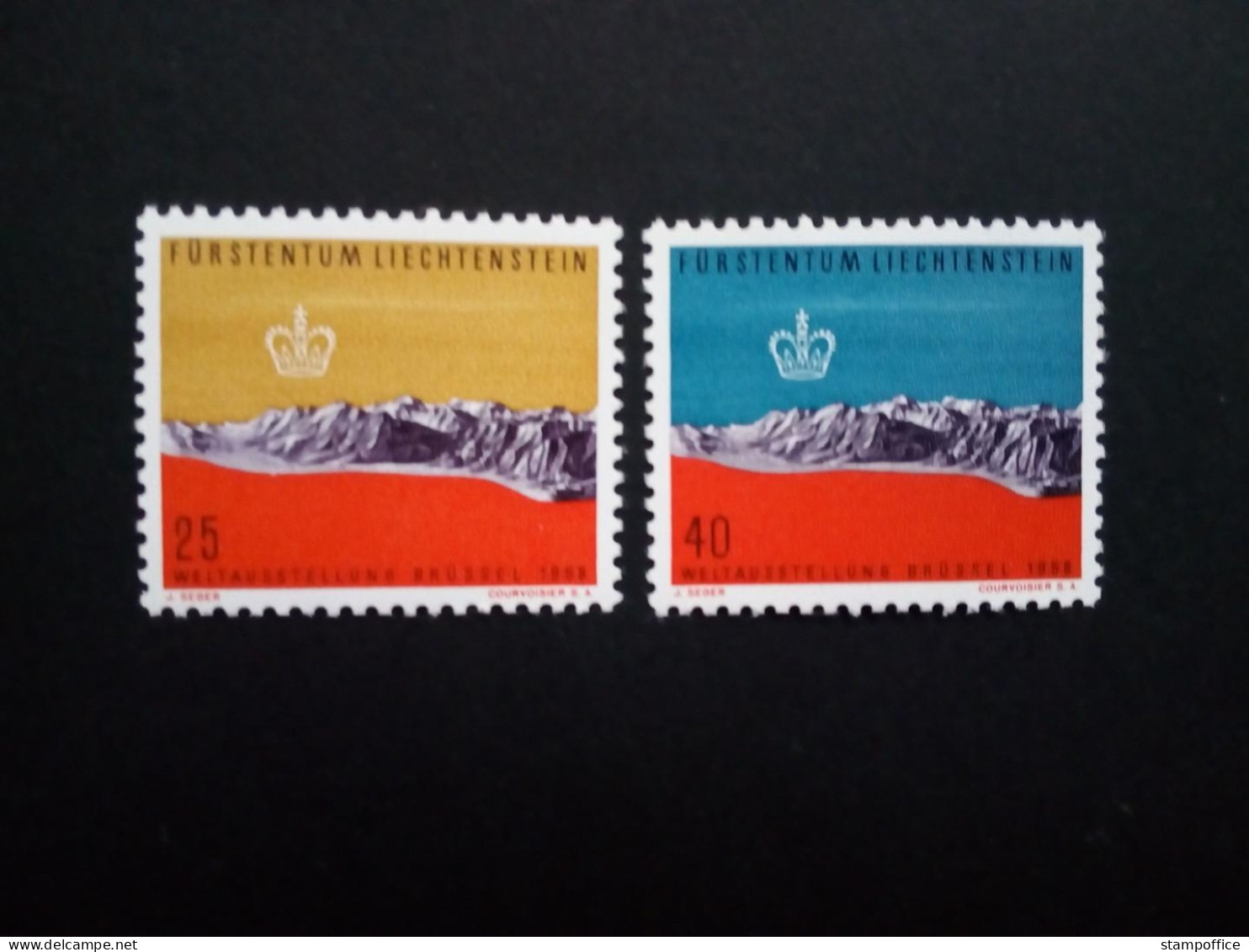 LIECHTENSTEIN MI-NR. 369-370 POSTFRISCH(MINT) WELTAUSSTELLUNG BRÜSSEL 1958 - Ongebruikt