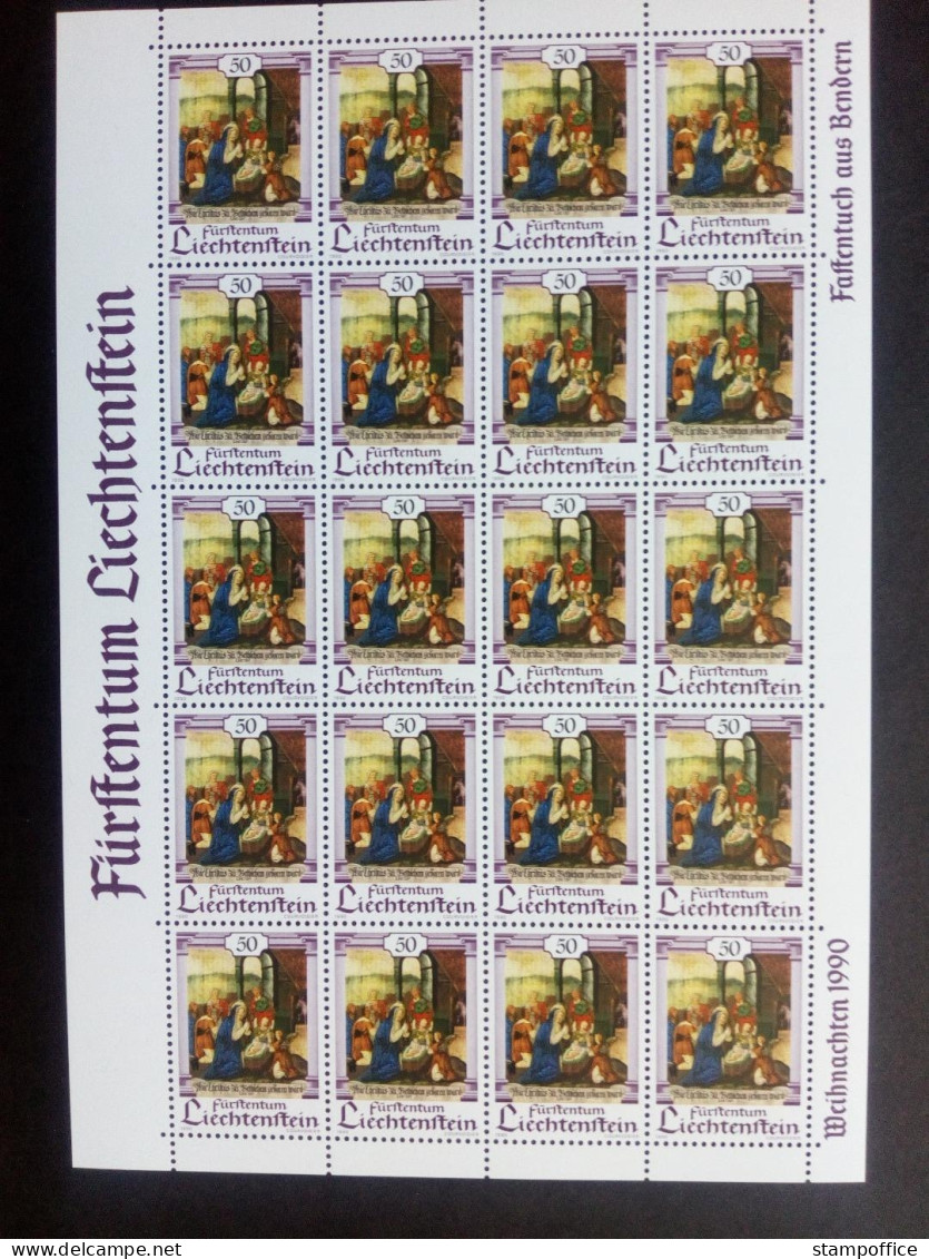 LIECHTENSTEIN MI-NR. 1005-1007 POSTFRISCH(MINT) KLEINBOGENSATZ WEIHNACHTEN 1990 - Blocs & Feuillets