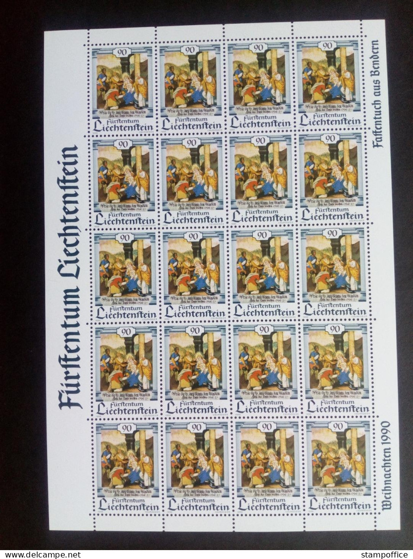 LIECHTENSTEIN MI-NR. 1005-1007 POSTFRISCH(MINT) KLEINBOGENSATZ WEIHNACHTEN 1990 - Blocs & Feuillets