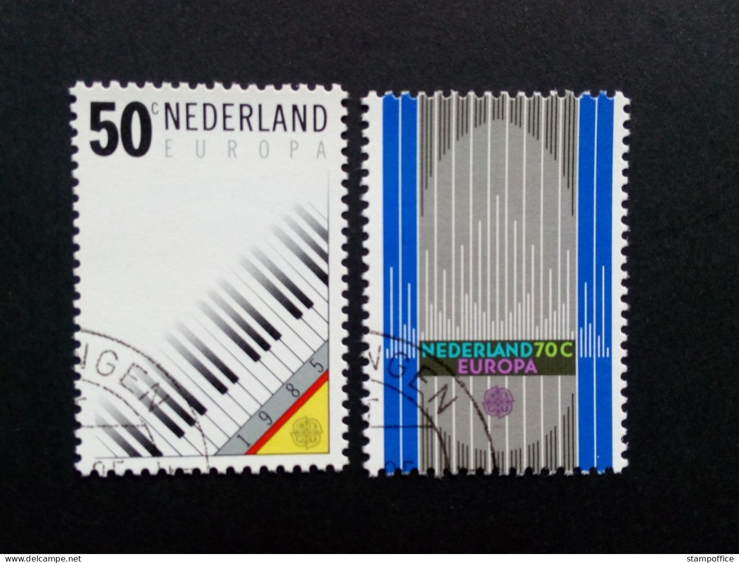 NIEDERLANDE MI-NR. 1274-1275 GESTEMPELT EUROPA 1985 - JAHR DER MUSIK - 1985