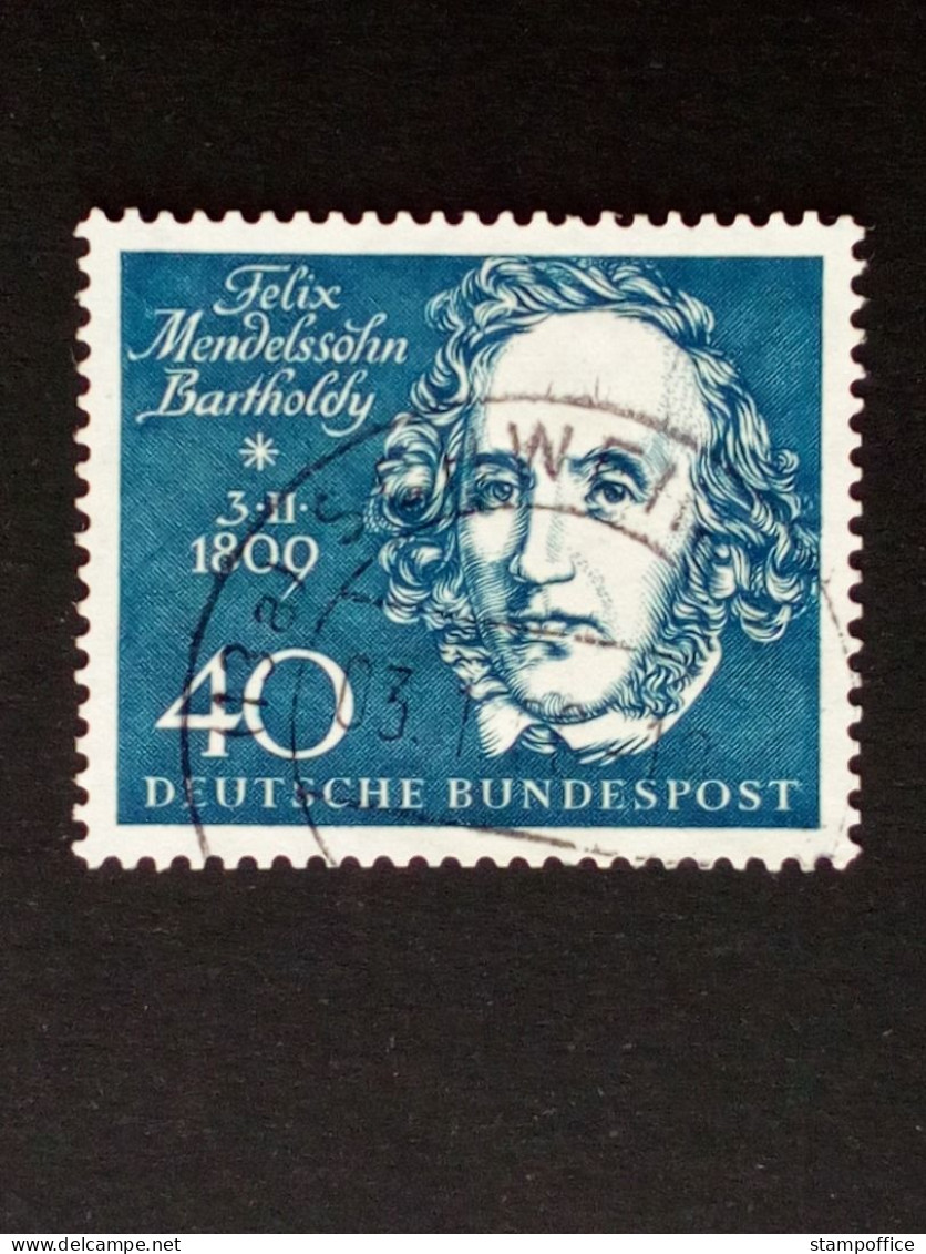 DEUTSCHLAND MI-NR. 319 GESTEMPELT(USED) FELIX MENDELSSOHN-BARTHOLDY KOMPONIST 1959 - Gebraucht