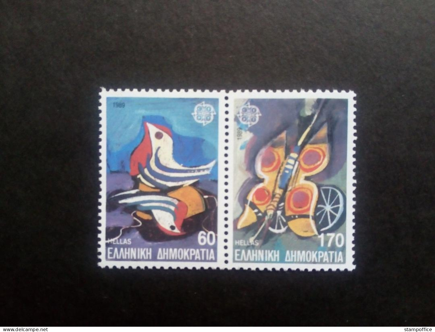 GRIECHENLAND MI-NR. 1721-1722 A POSTFRISCH EUROPA 1989 KINDERSPIELE SCHMETTERLING VOGEL - 1989