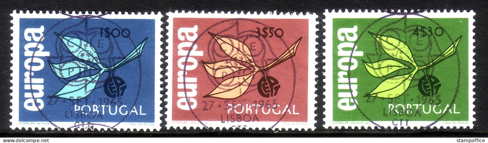 PORTUGAL MI-NR. 990-992 O (VOLLSTEMPEL) EUROPA 1965 ZWEIG - Gebraucht