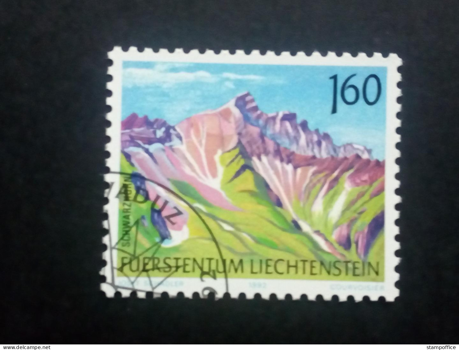 LIECHTENSTEIN MI-NR. 1038 GESTEMPELT(USED) BERGE 1992 MOUNTAIN - Usati