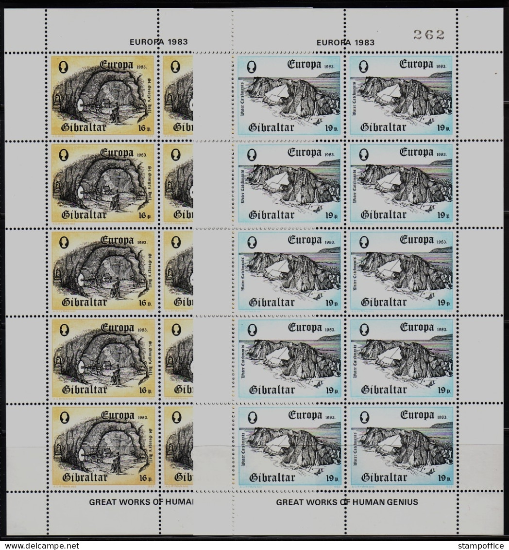 GIBRALTAR MI-NR. 463-464 POSTFRISCH(MINT) KLEINBOGENSATZ EUROPA 1983 GROSSE WERKE - 1983