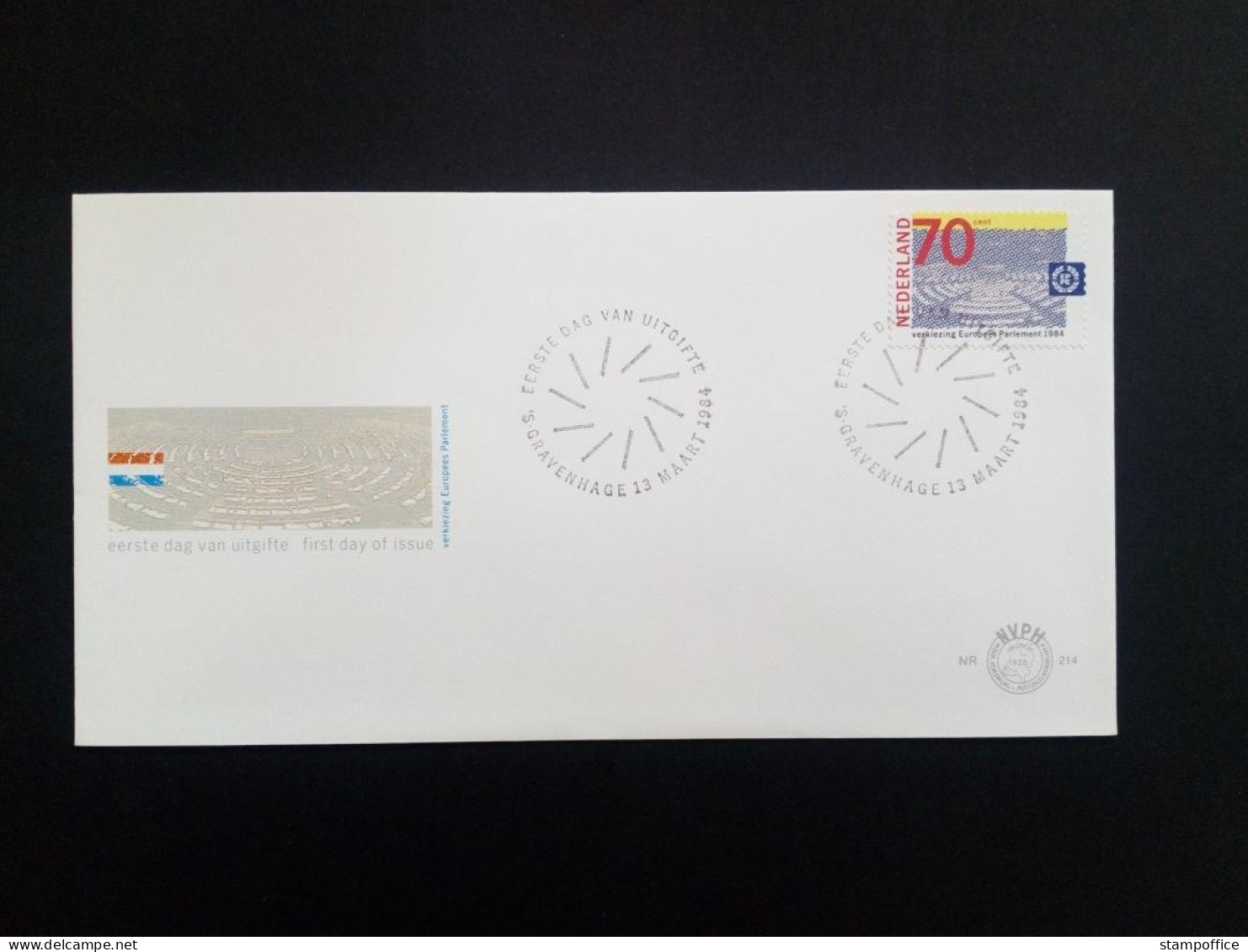 NIEDERLANDE MI-NR. 1245 FDC MITLÄUFER 1984 DIREKTWAHLEN ZUM EUROPÄISCHEN PARLAMENT - Idee Europee