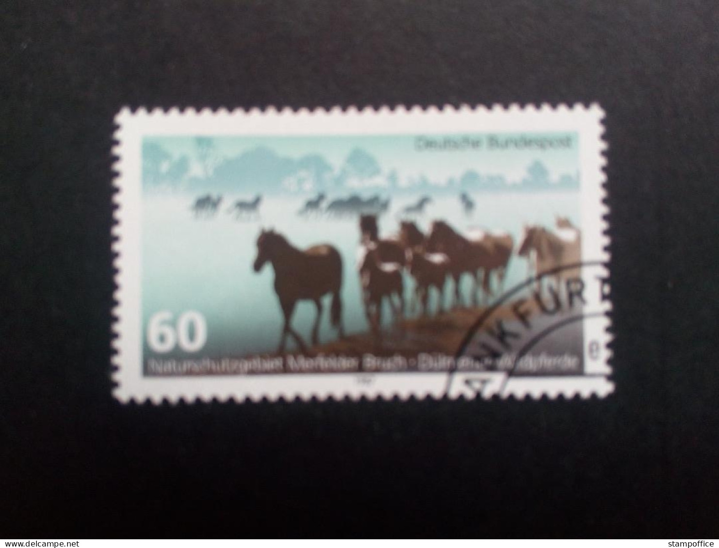 DEUTSCHLAND MI-NR. 1328 GESTEMPELT(USED) MITLÄUFER 1987 DÜLMENER WILDPFERDE NATUR- Und UMWELTSCHUTZ - Chevaux