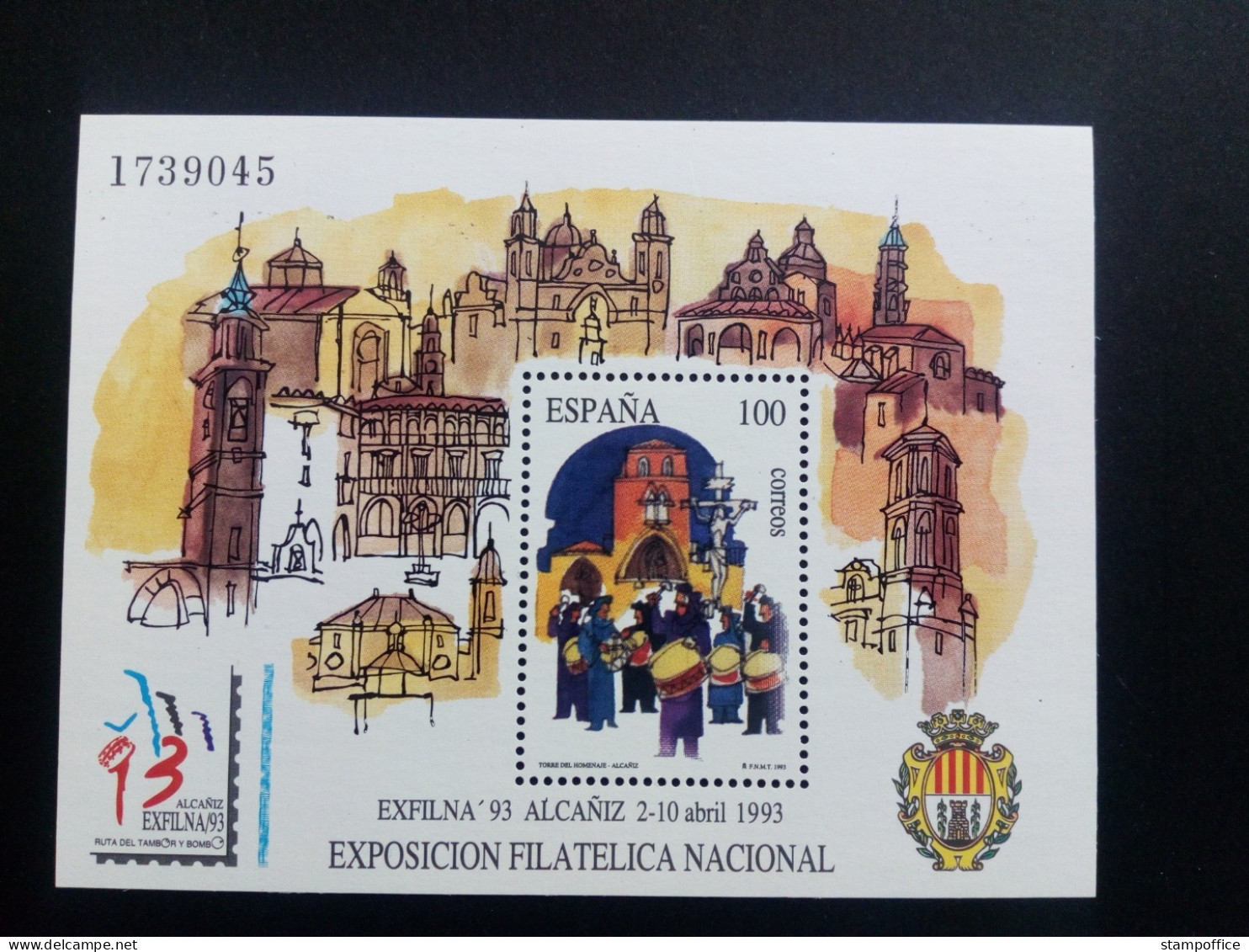 SPANIEN BLOCK 53 POSTFRISCH EXFILNA '93 ALCANIZ OSTERPROZESSION - Blocs & Feuillets