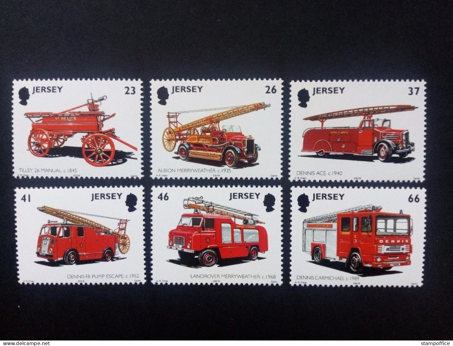 JERSEY MI-NR. 996-1001 POSTFRISCH(MINT) 100 JAHRE FEUERWEHR ST. HELIER 2001 - Bombero