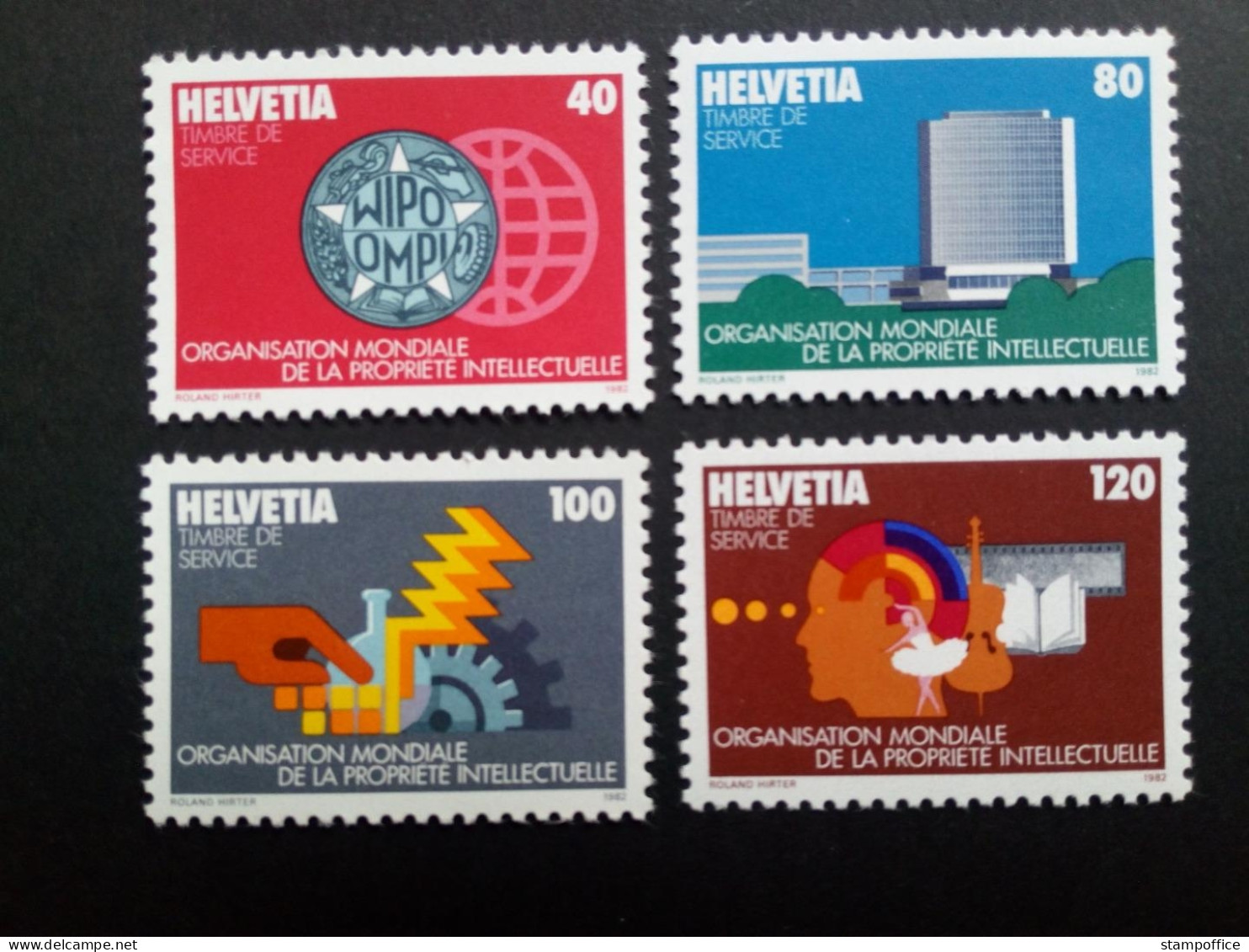 SCHWEIZ OMPI MI-NR. 1-4 POSTFRISCH(MINT) GEISTIGES EIGENTUM 1982 - Unused Stamps