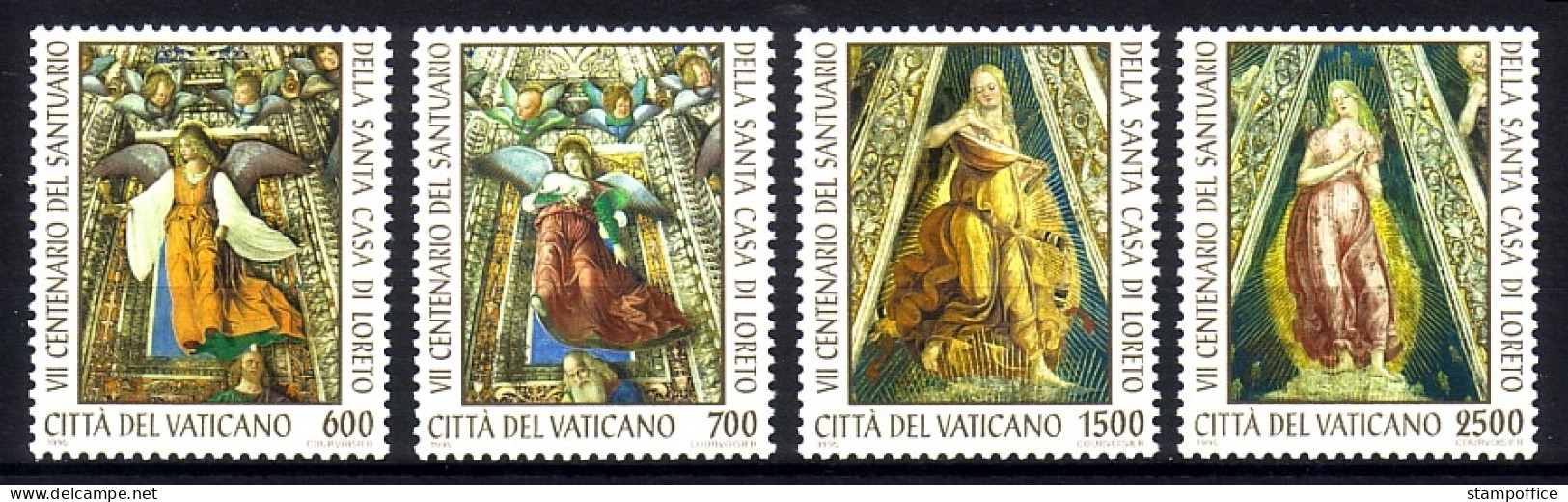 VATIKAN MI-NR. 1136-1139 POSTFRISCH(MINT) 700. Jahrestag Überführung „Casa Sancta“ Nach Loreto 1995 - Unused Stamps