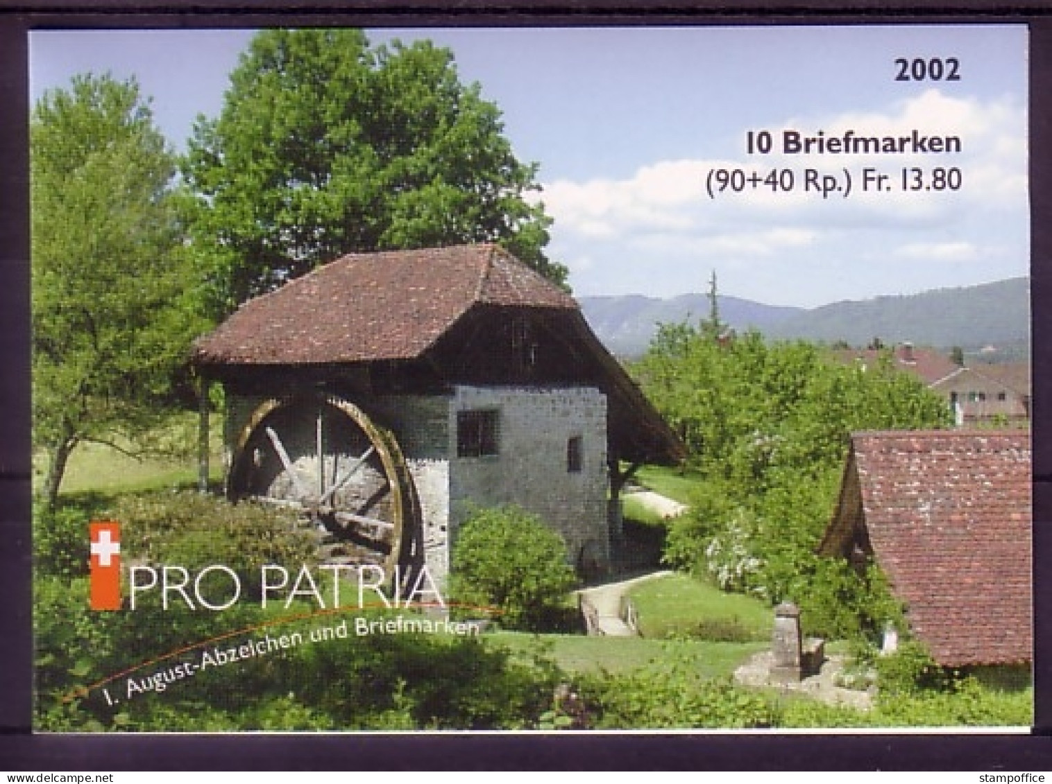 SCHWEIZ MH 0-125 GESTEMPELT(USED) PRO PATRIA 2002 MÜHLEN - Libretti