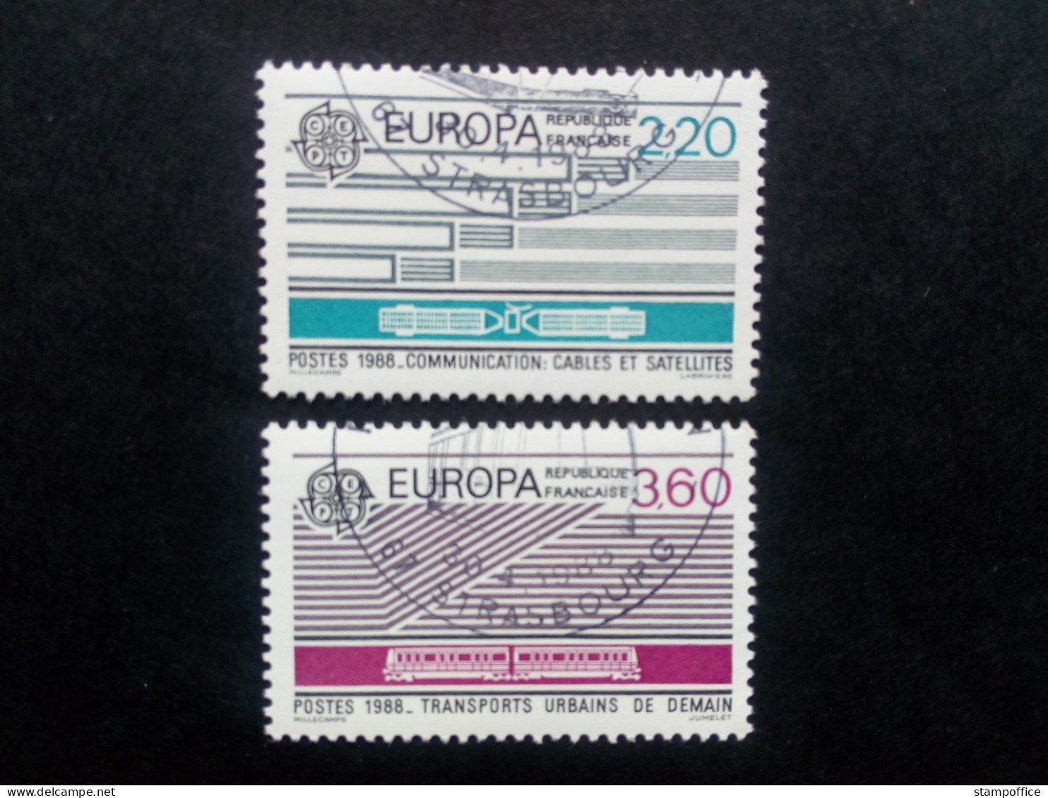 FRANKREICH MI-NR. 2667-2668 GESTEMPELT(USED) EUROPA 1988 TRANSPORT- Und KOMMUNIKATIONSMITTEL - 1988