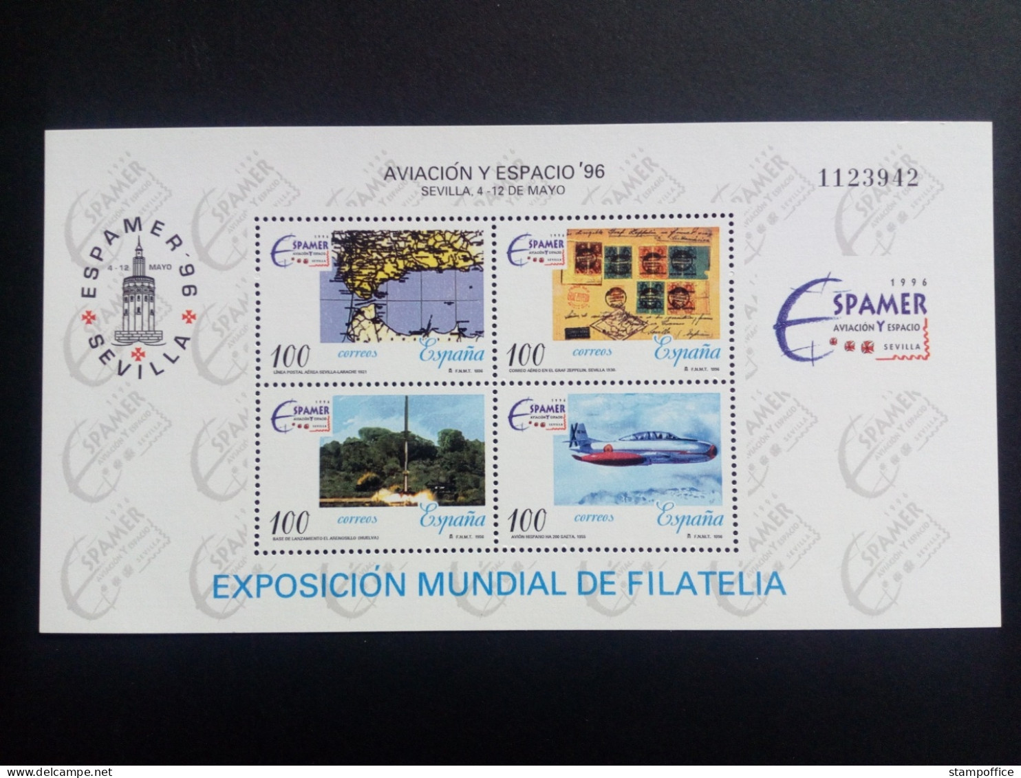 SPANIEN BLOCK 64-65 POSTFRISCH ESPAMER `96 SEVILLA KÖNIGSFAMILIE - Blocks & Sheetlets & Panes